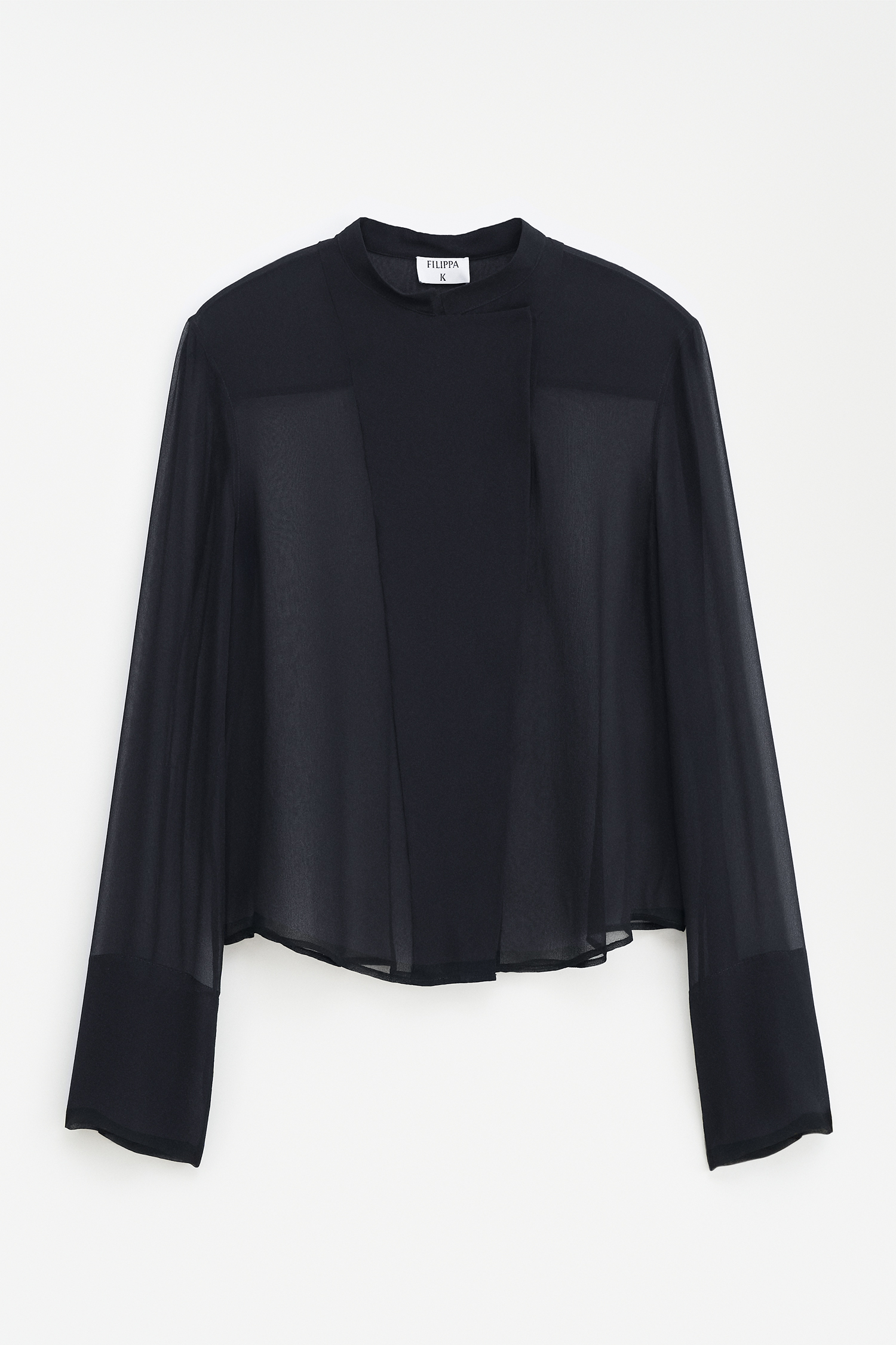 Filippa K Silk Placket Blouse In Black