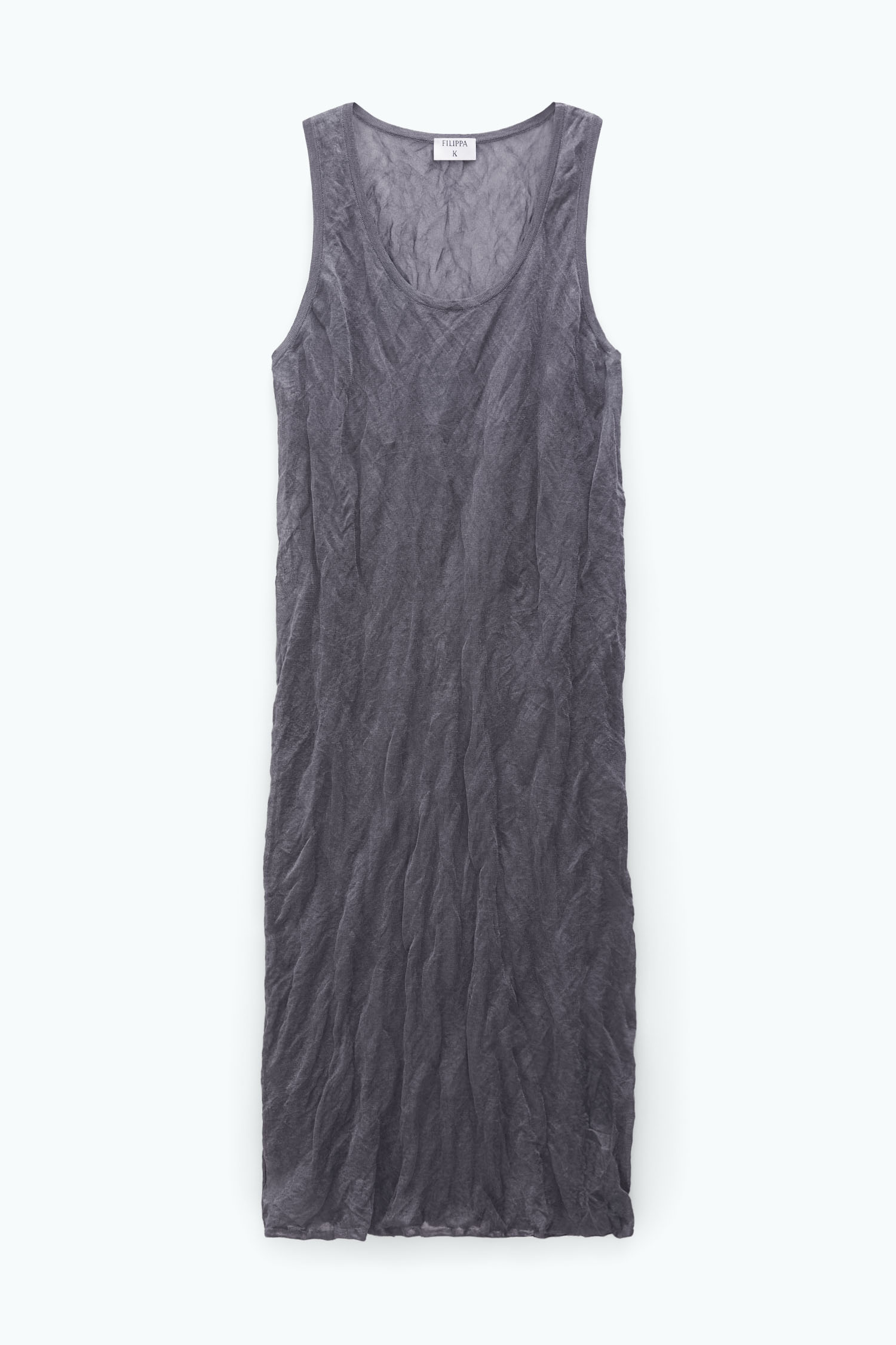 Shop Filippa K Crinkled Dress In Grey