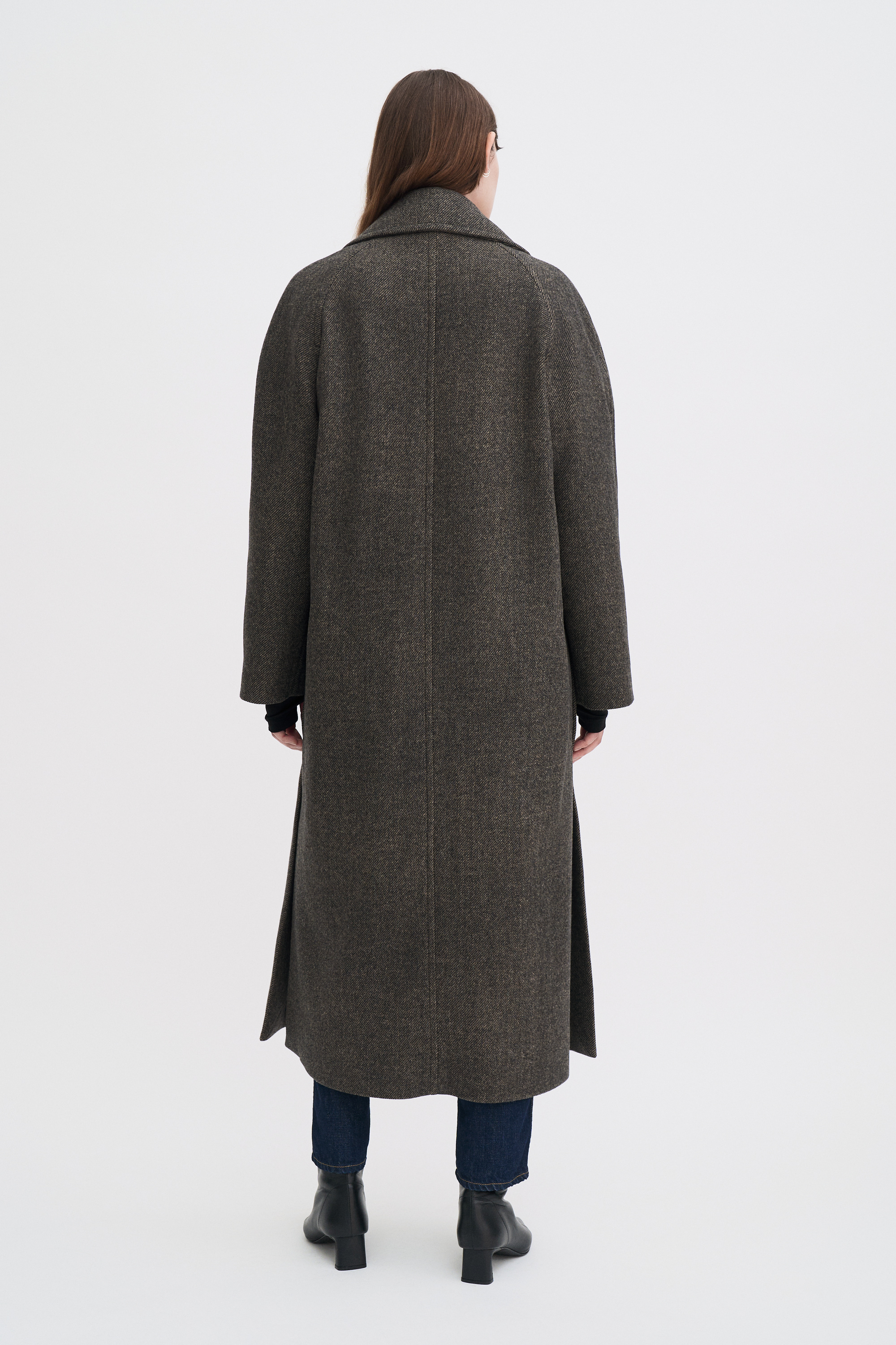 Filippa K Vanessa Vented Coat Coats Grey In Brown