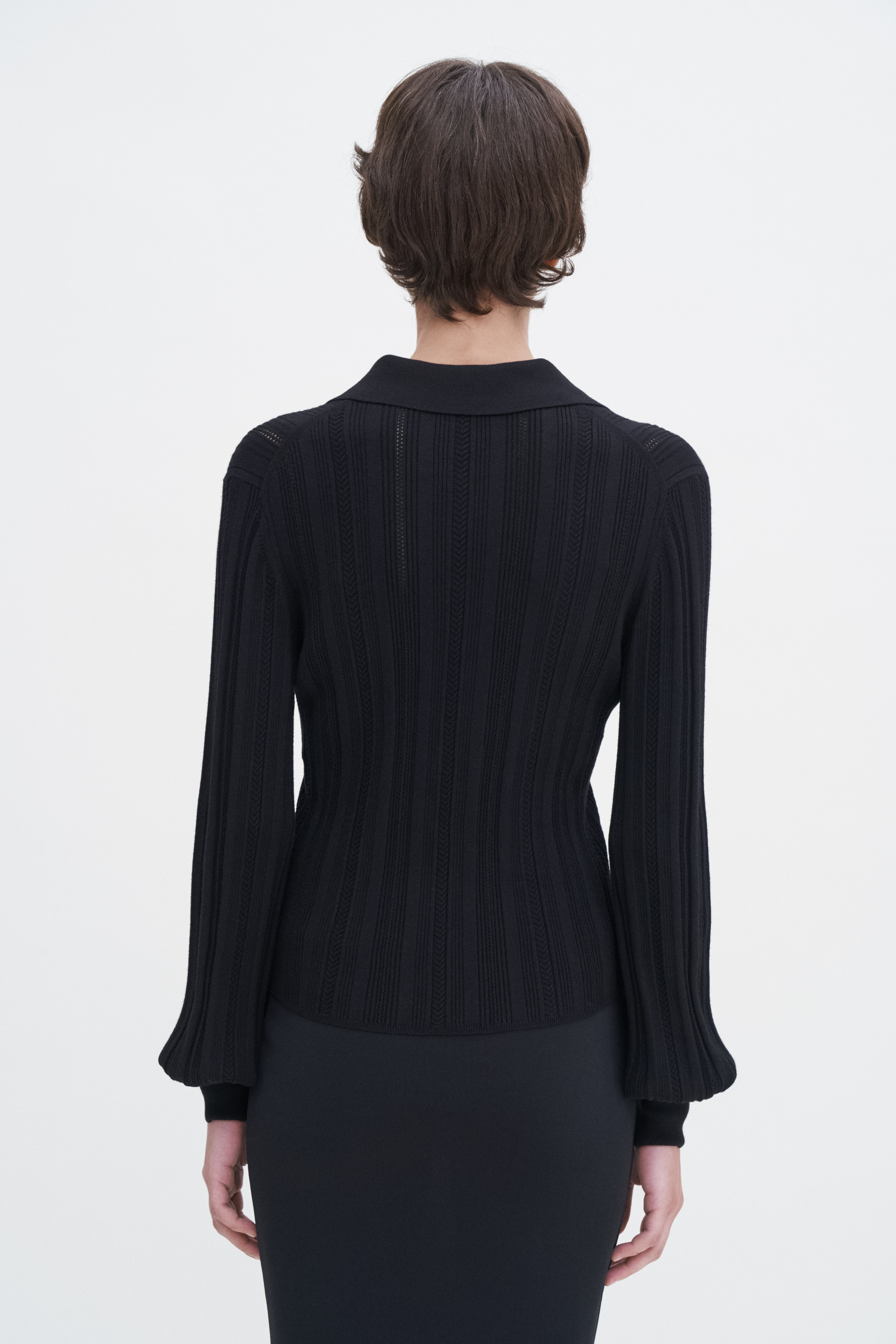 Filippa K Braid Knit Cardigan In Black