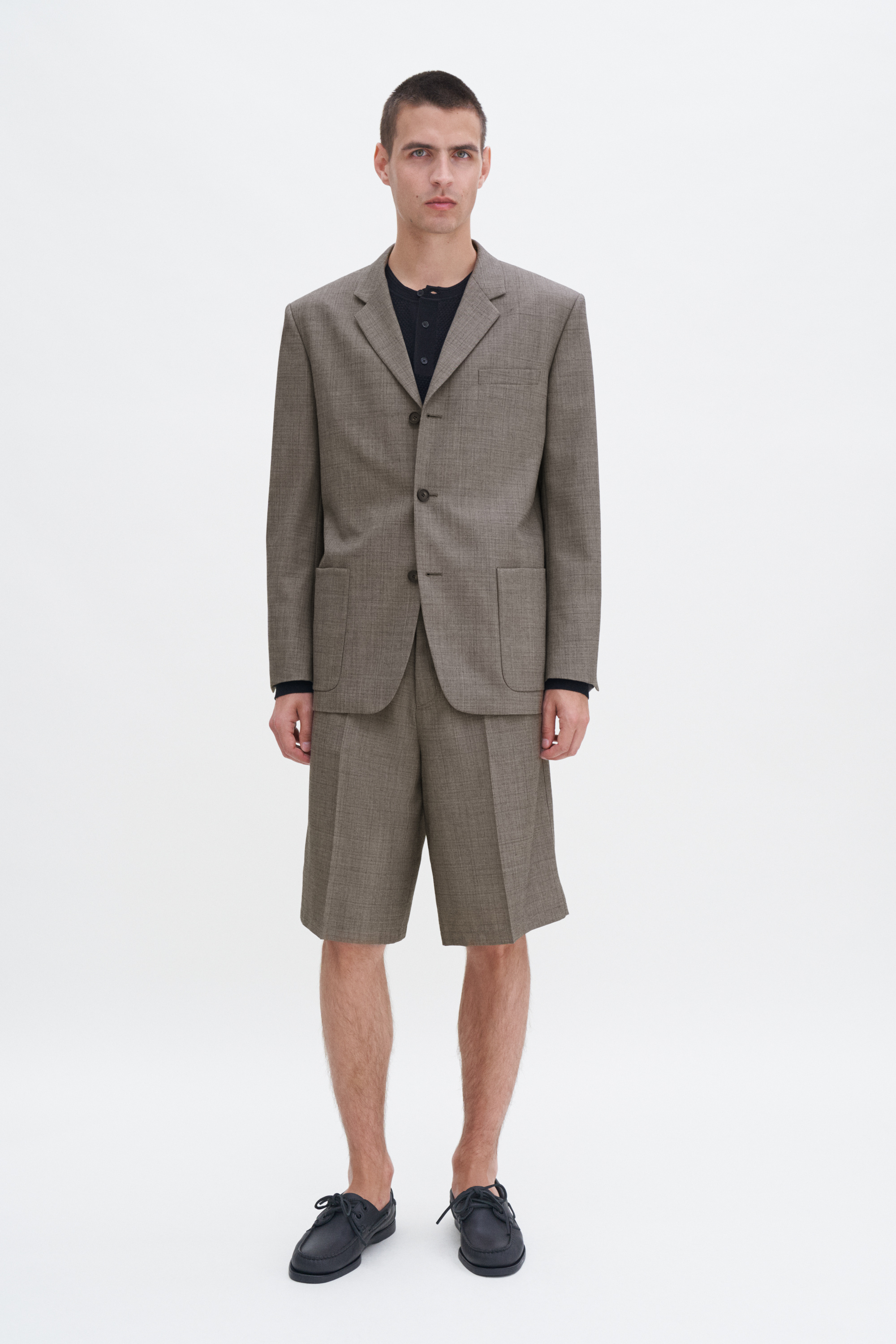 Filippa K Wool Blend Patch Pocket Blazer In Beige