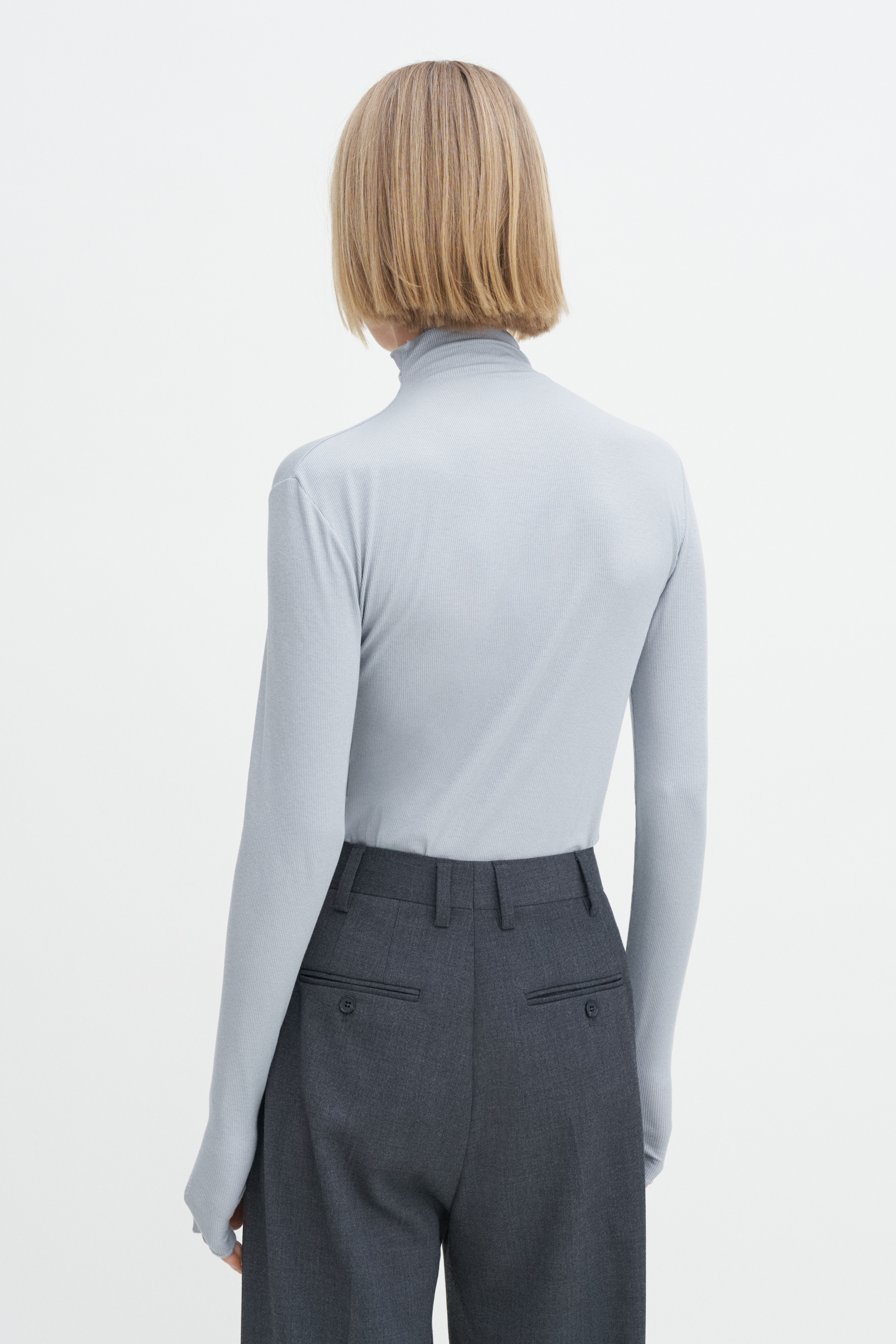 Filippa K Rib Mock Neck Top