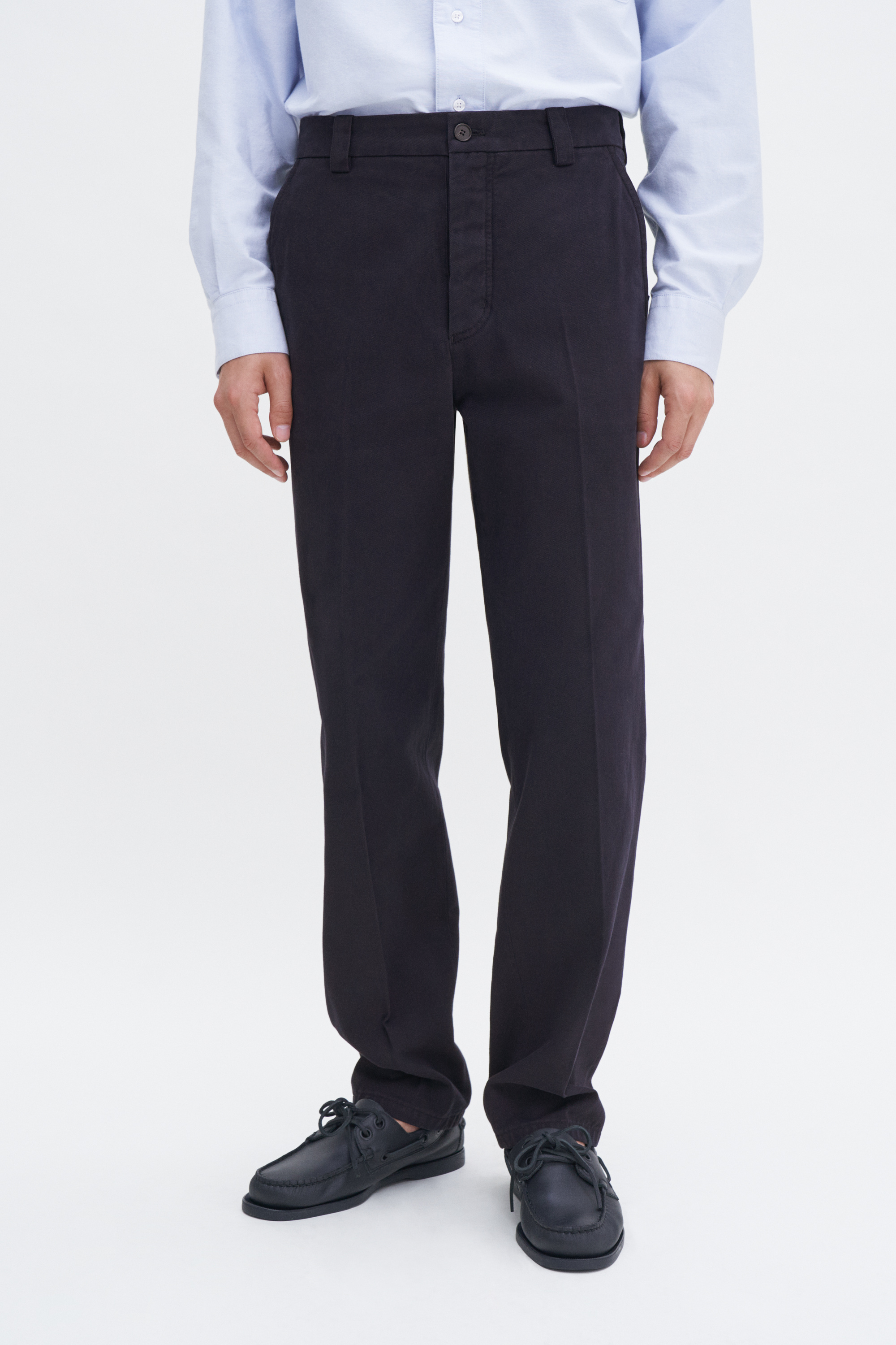 Filippa K Cotton Chino Trouser In Blue