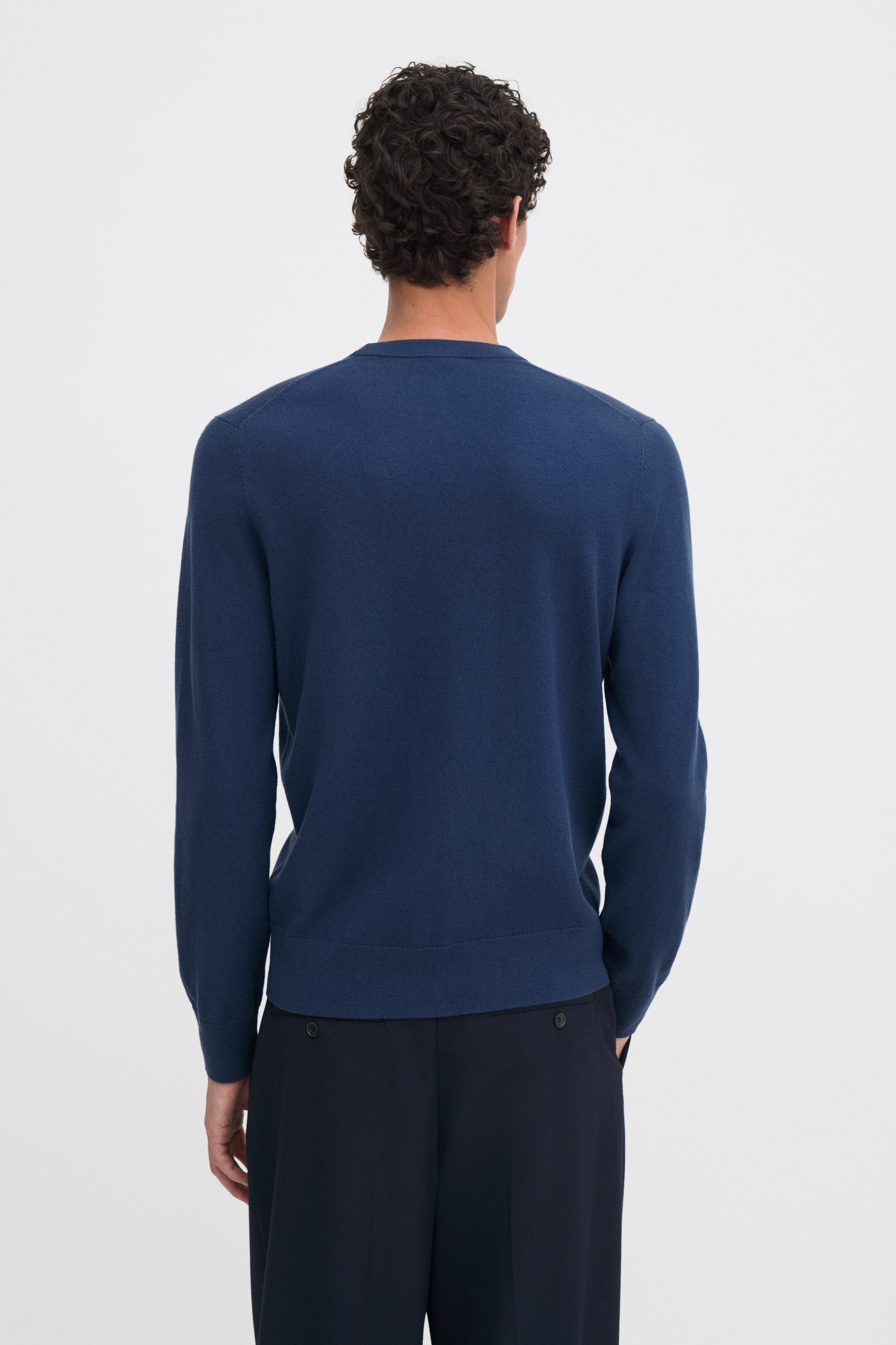 Filippa K Cotton Merino Sweater In Blue