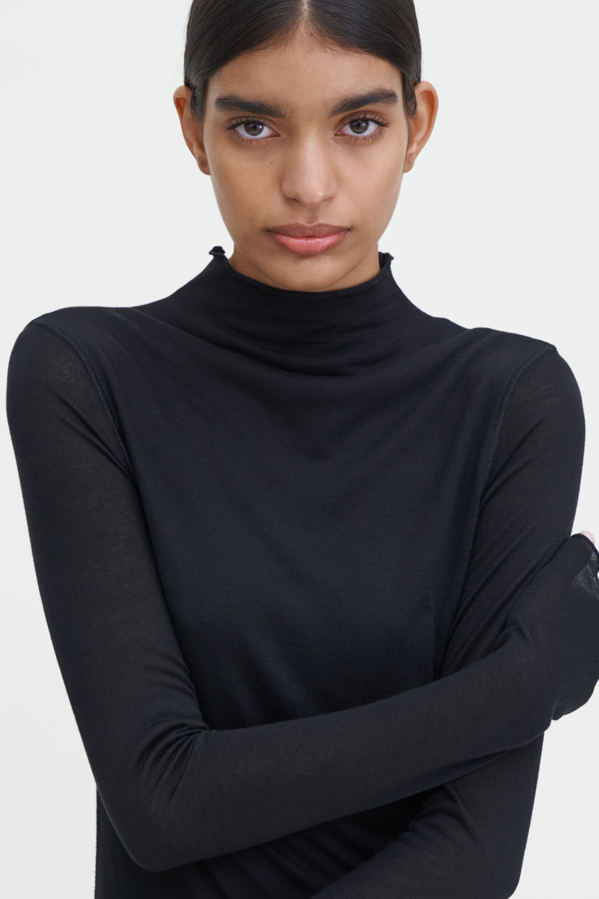 Filippa K Layered Frill Dress In Black