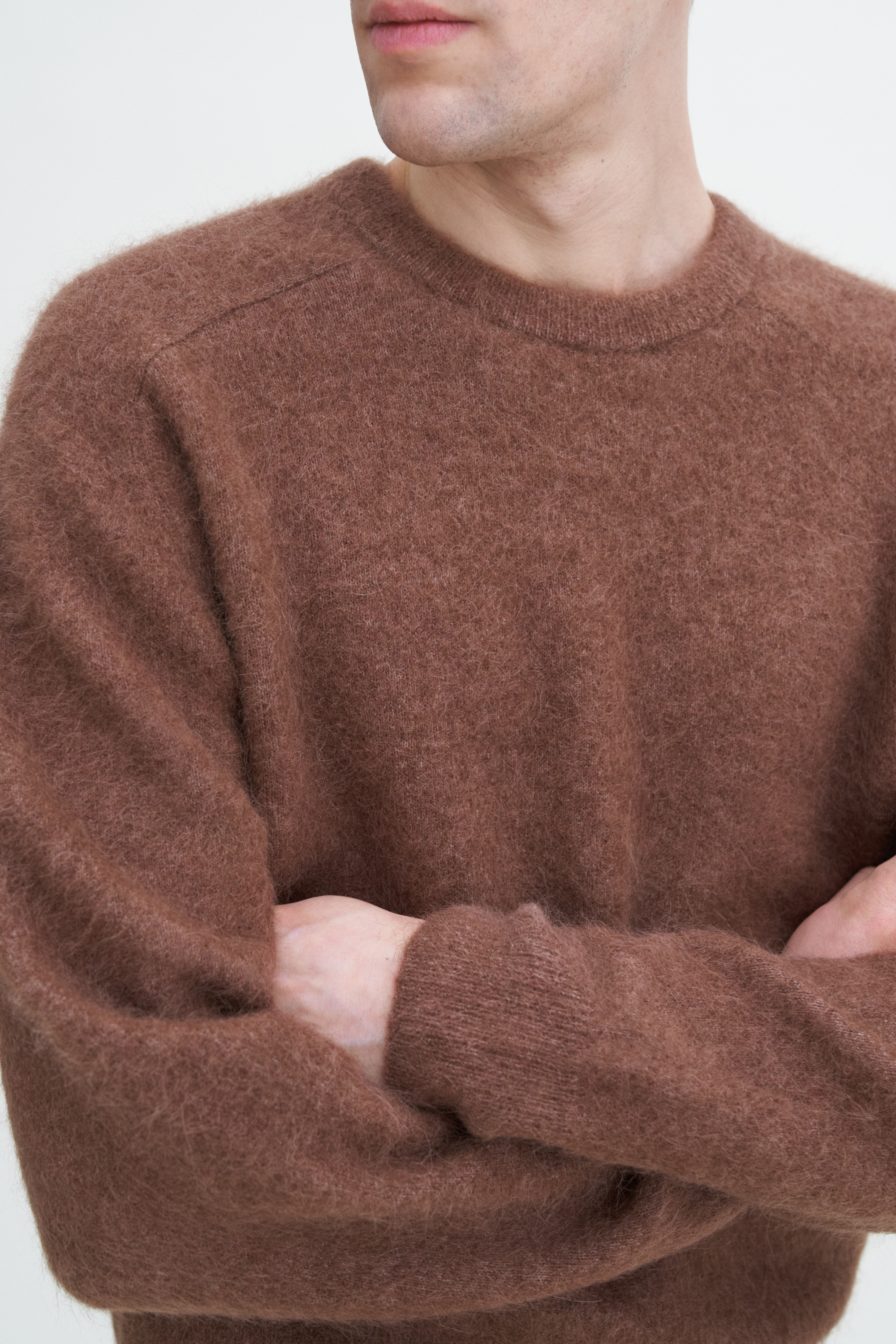 Filippa K Fluffy Hammer Sleeve Sweater In Brown