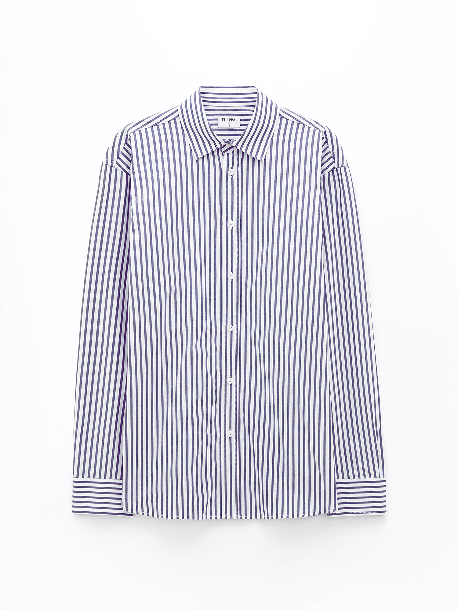 Shop Filippa K Striped Cotton Shirt In Stripes,prints