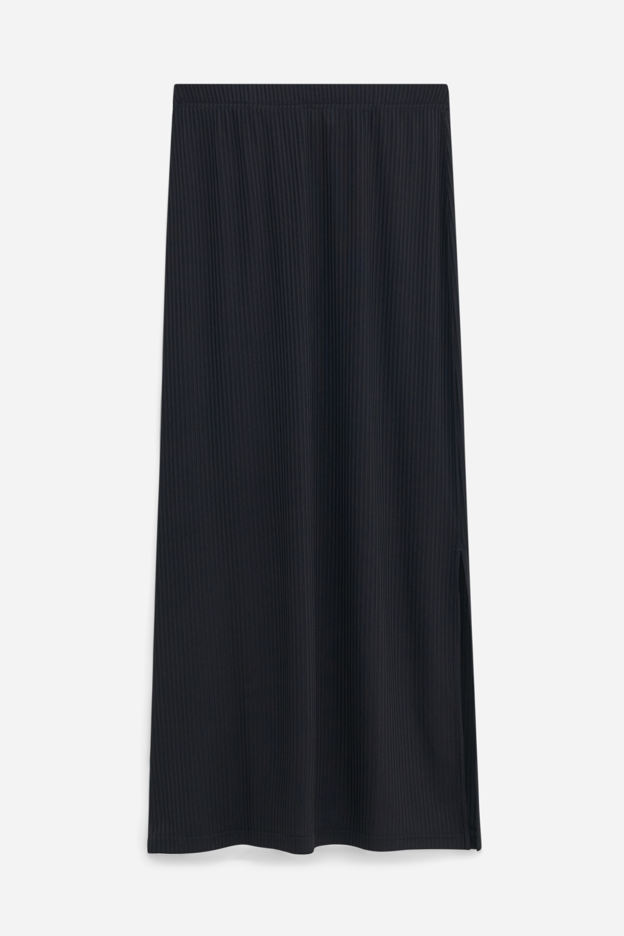 Filippa K Shiny Rib Maxi Skirt In Black