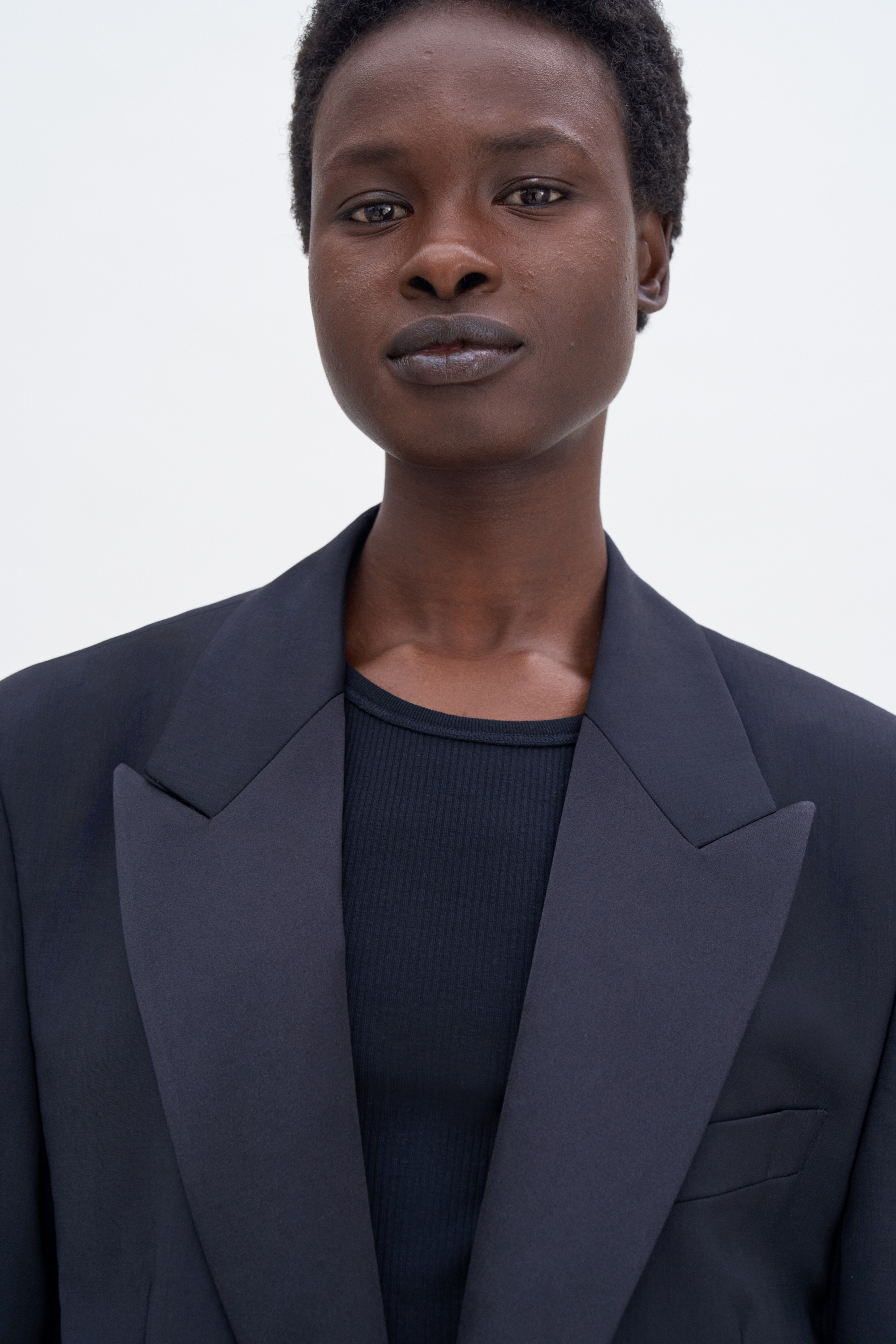 Filippa K Wool Tuxedo Blazer Coat In Black
