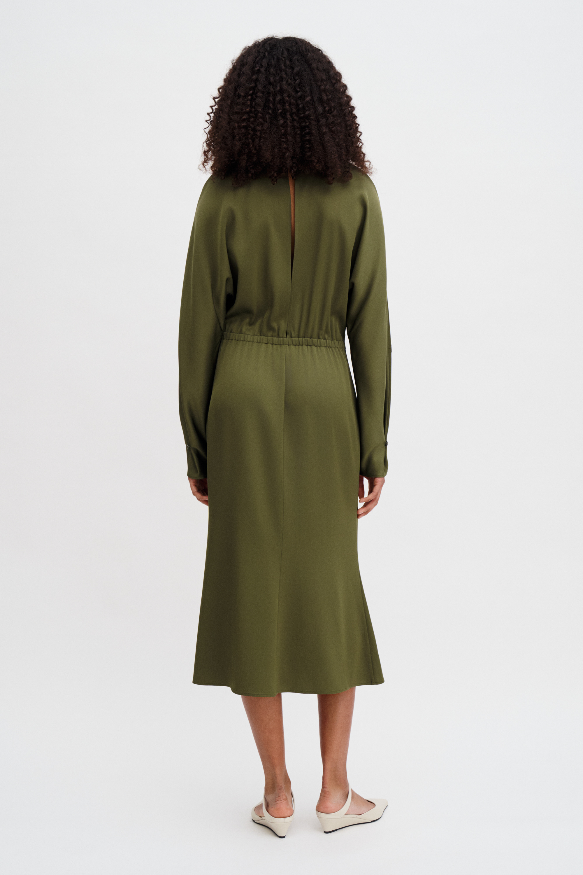 Filippa K Batwing Dress In Green