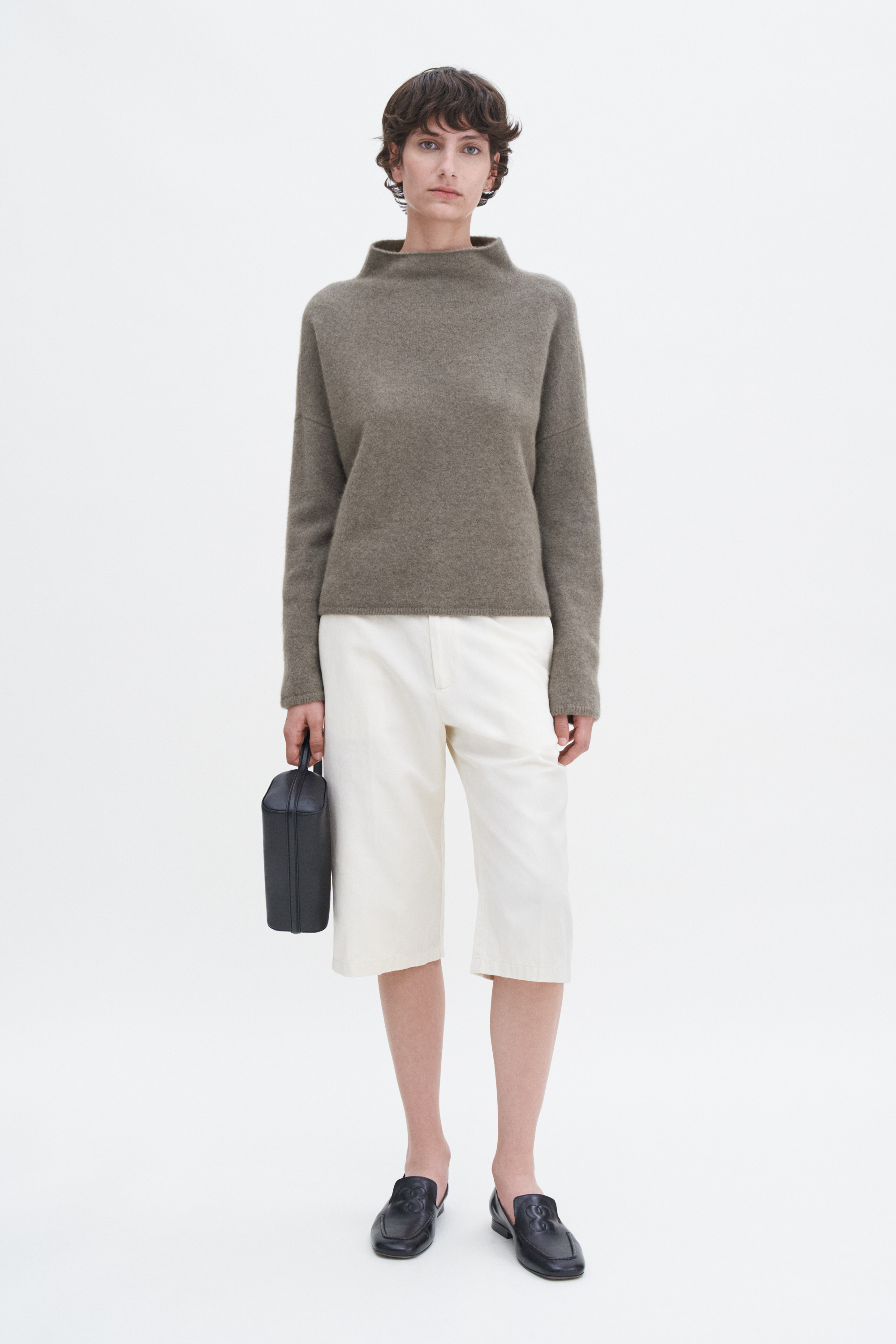 Filippa K Mika Yak Funnelneck Sweater In Grey
