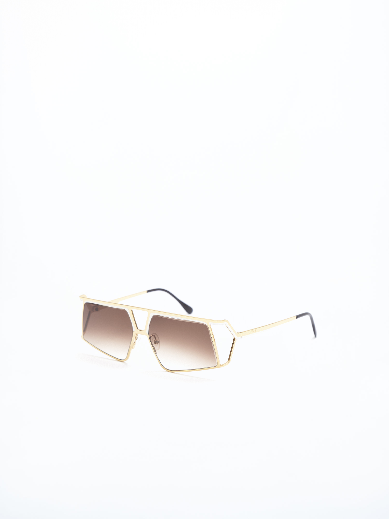 Shop Filippa K Metal Frame Sunglasses In Yellow
