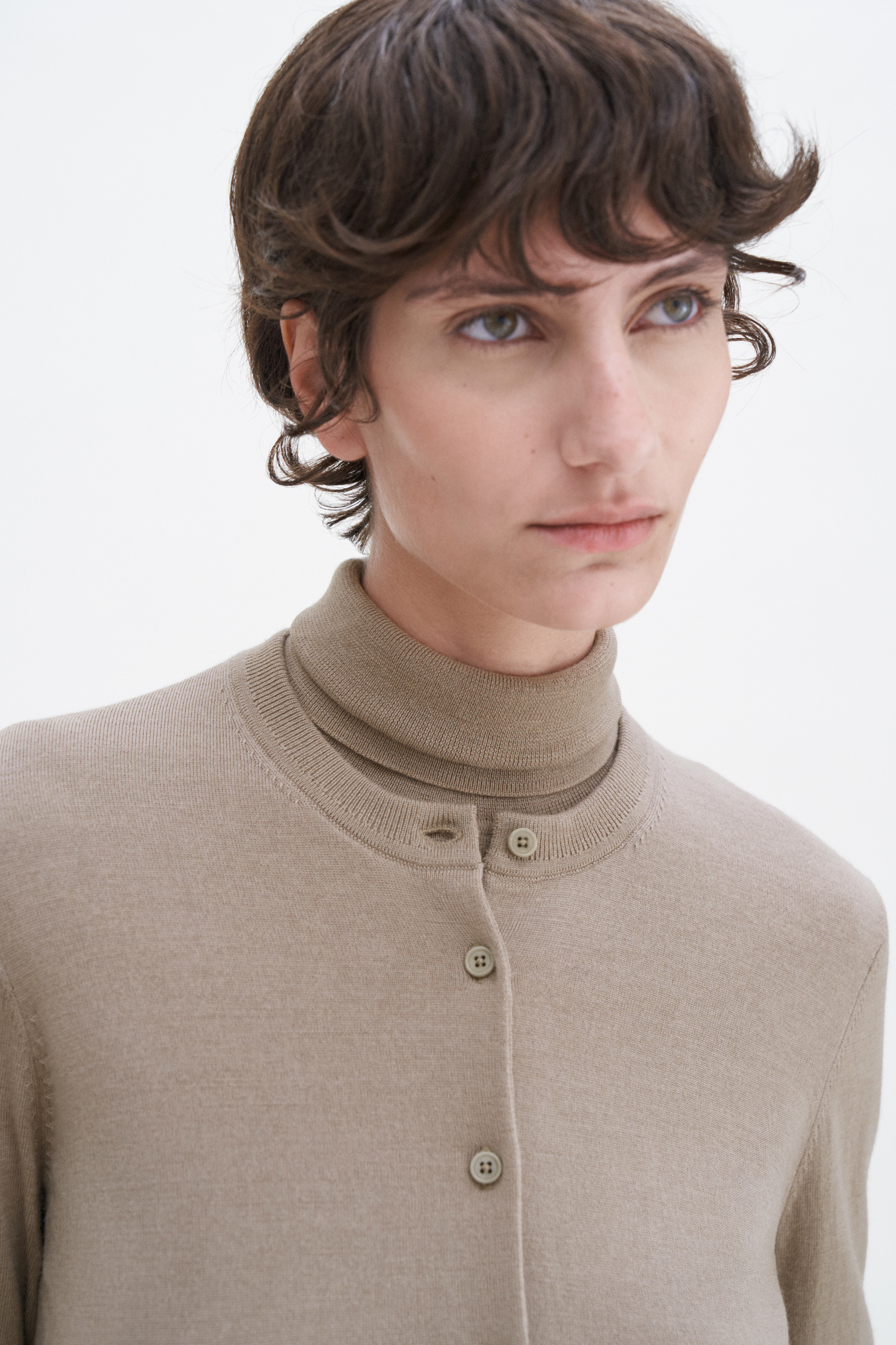 Shop Filippa K Merino Short Cardigan In Grey