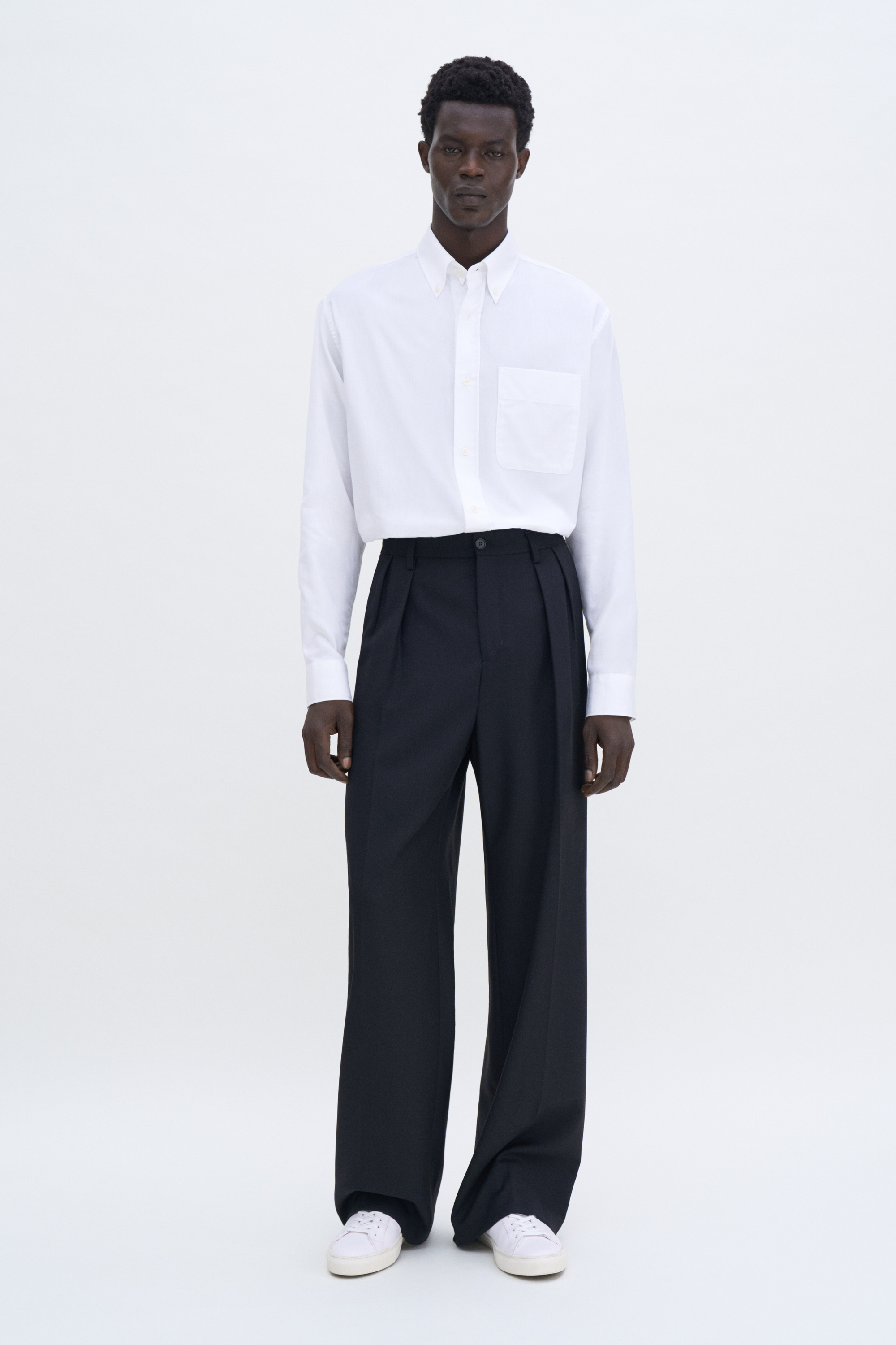 Filippa K Relaxed Oxford Cotton Shirt In White