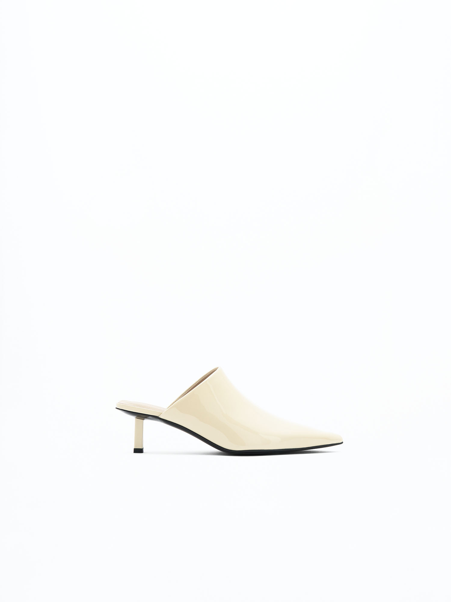 Filippa K Pointy Kitten Heel Mules In Beige