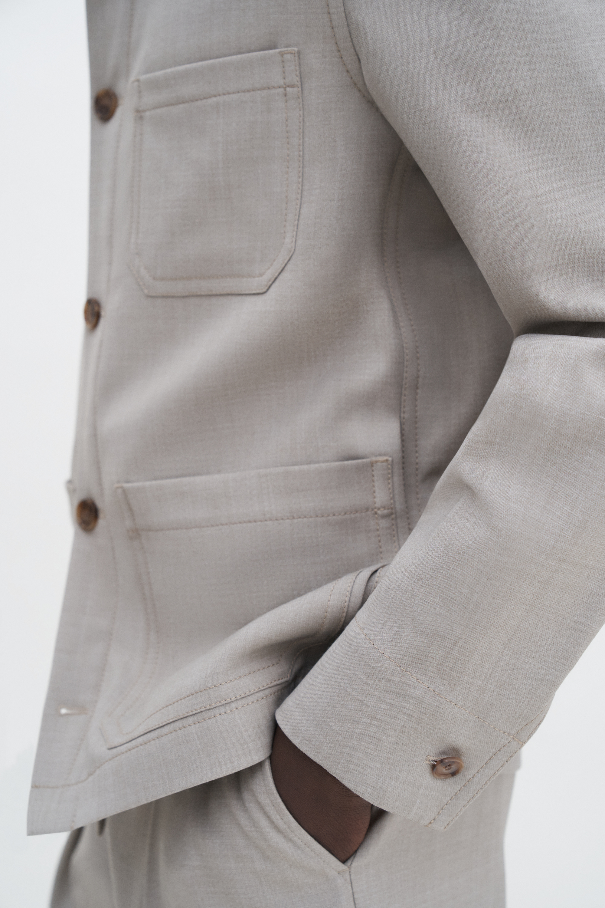Filippa K Work Jacket In Beige