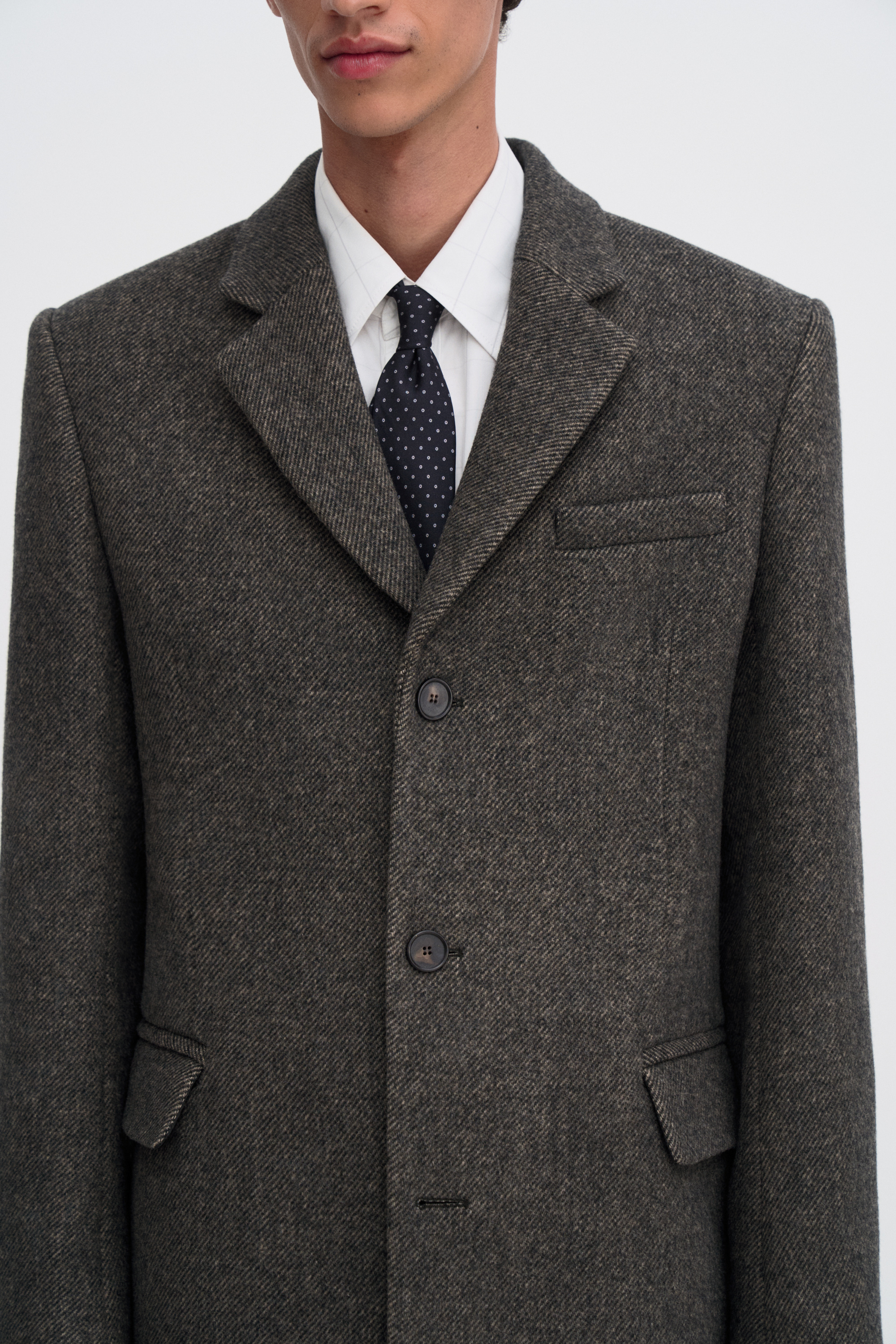 Filippa K William Twill Coat In Brown