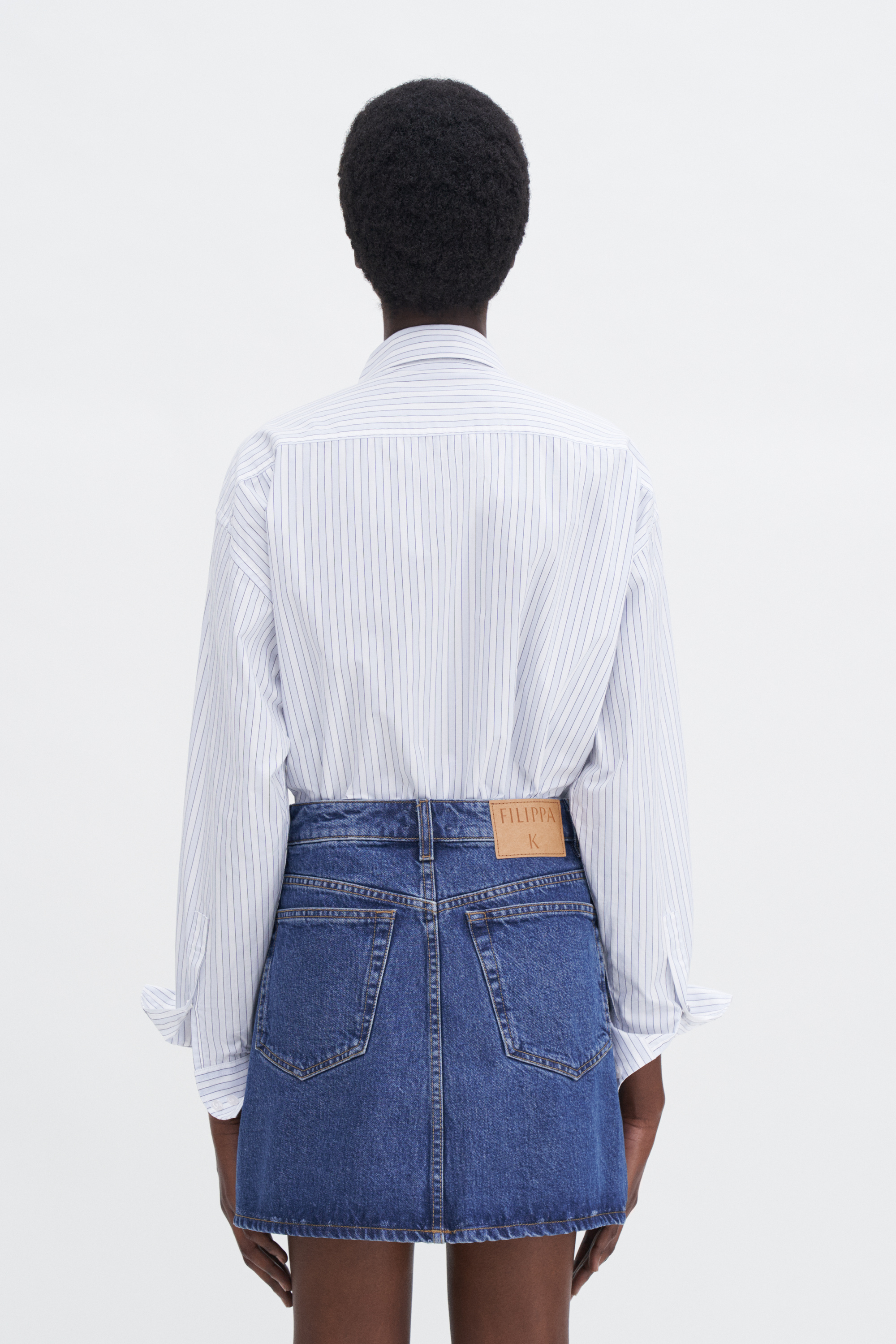 Filippa K Patch Pocket Mini Skirt In Blue
