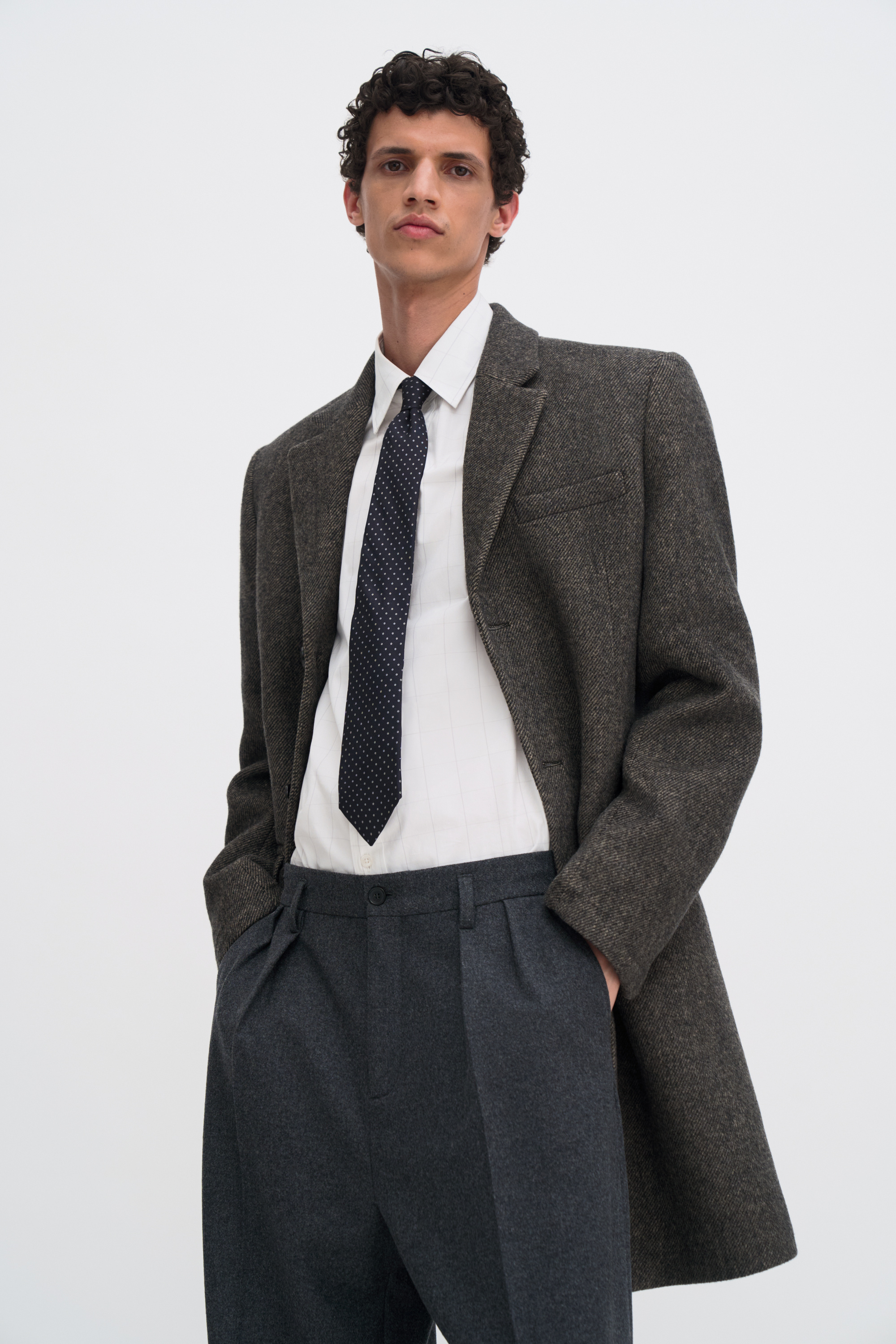Filippa K William Twill Coat In Brown