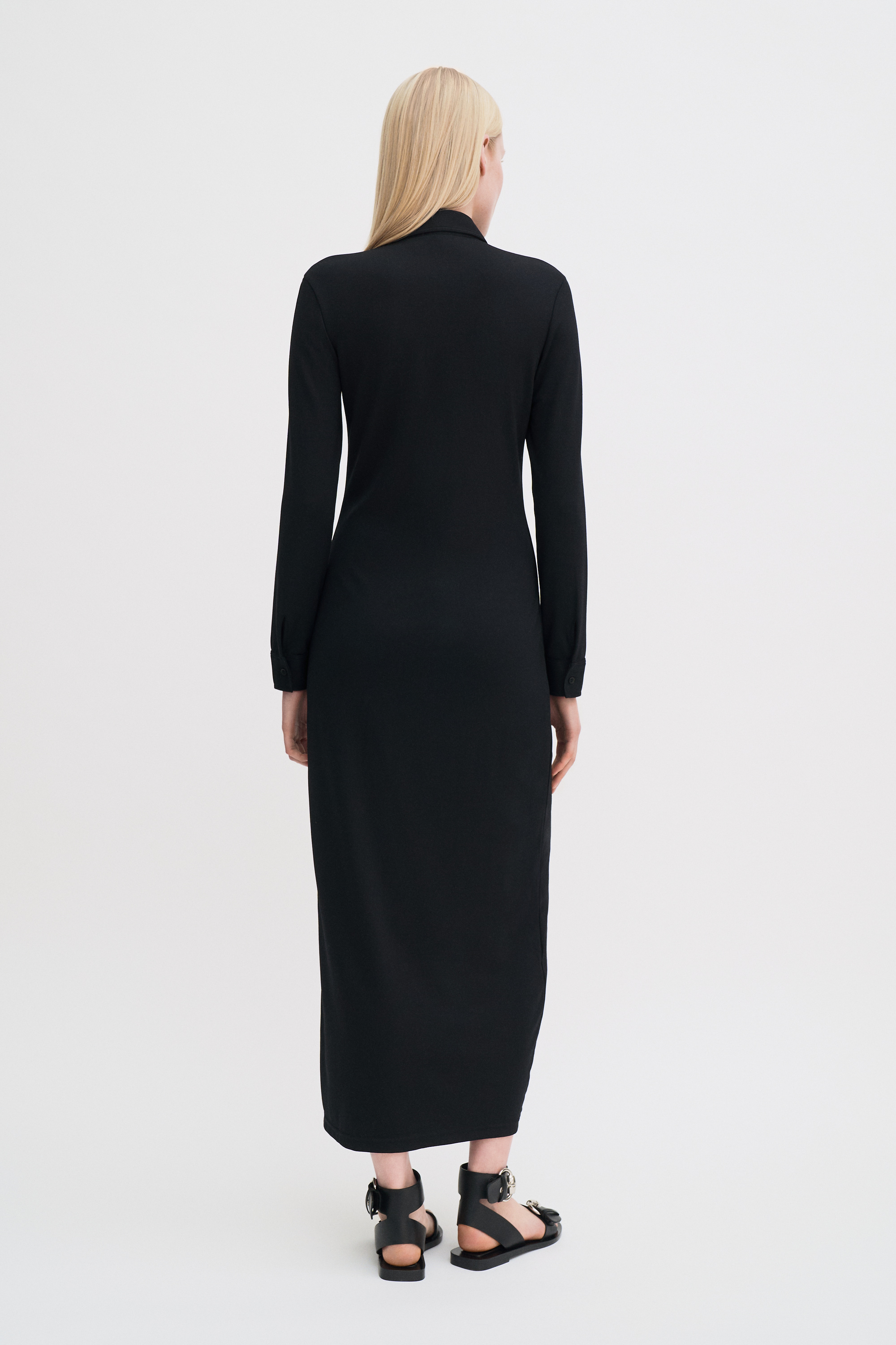 Filippa K Jersey Shirt Dress In Black