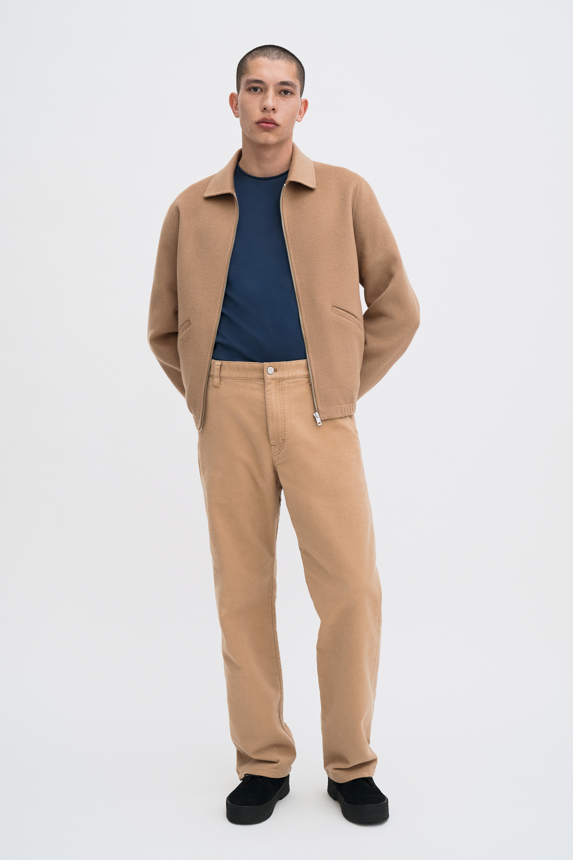 Filippa K Roll Neck Tee In Blue