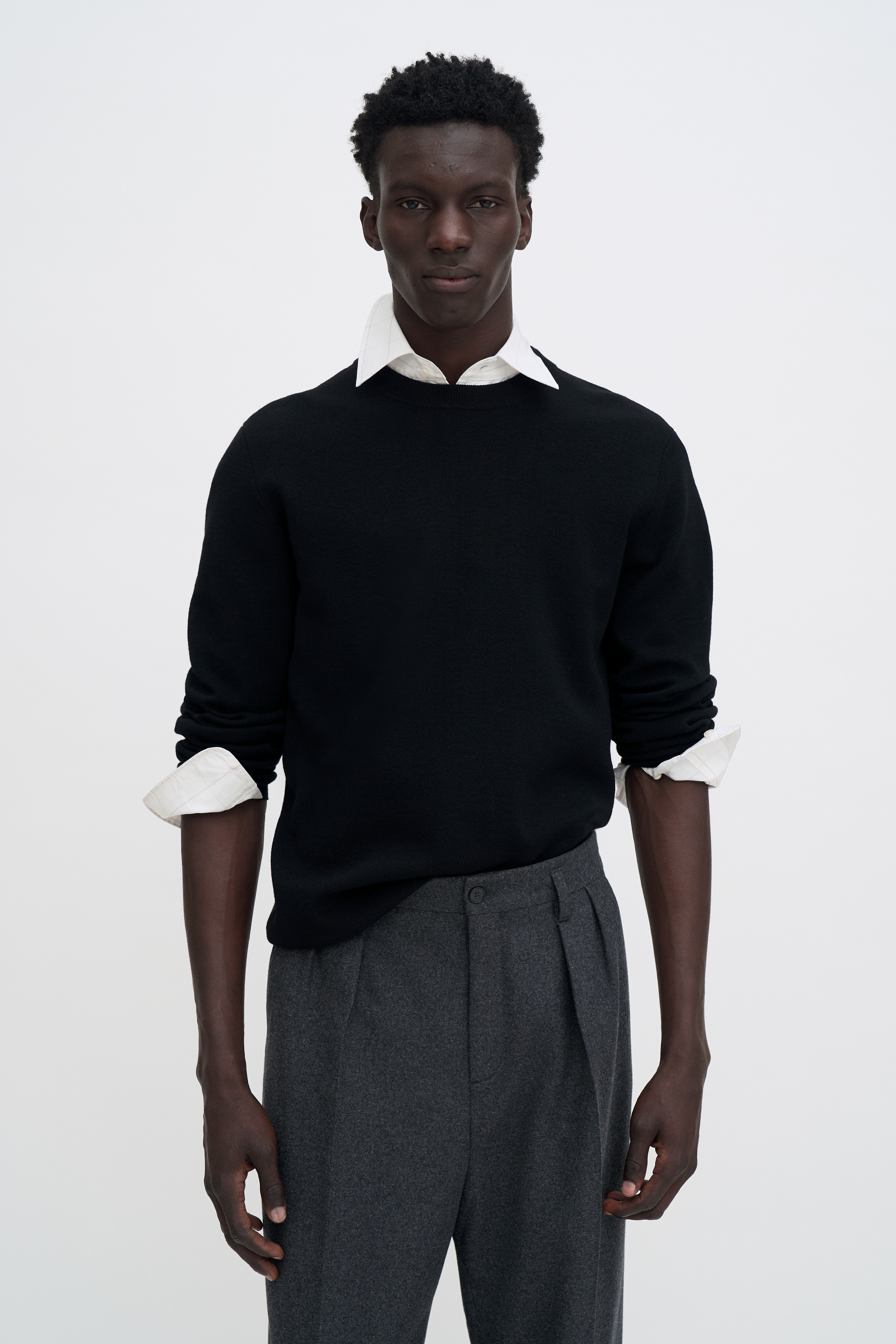 Filippa K Wool Milano Knit Sweater In Black