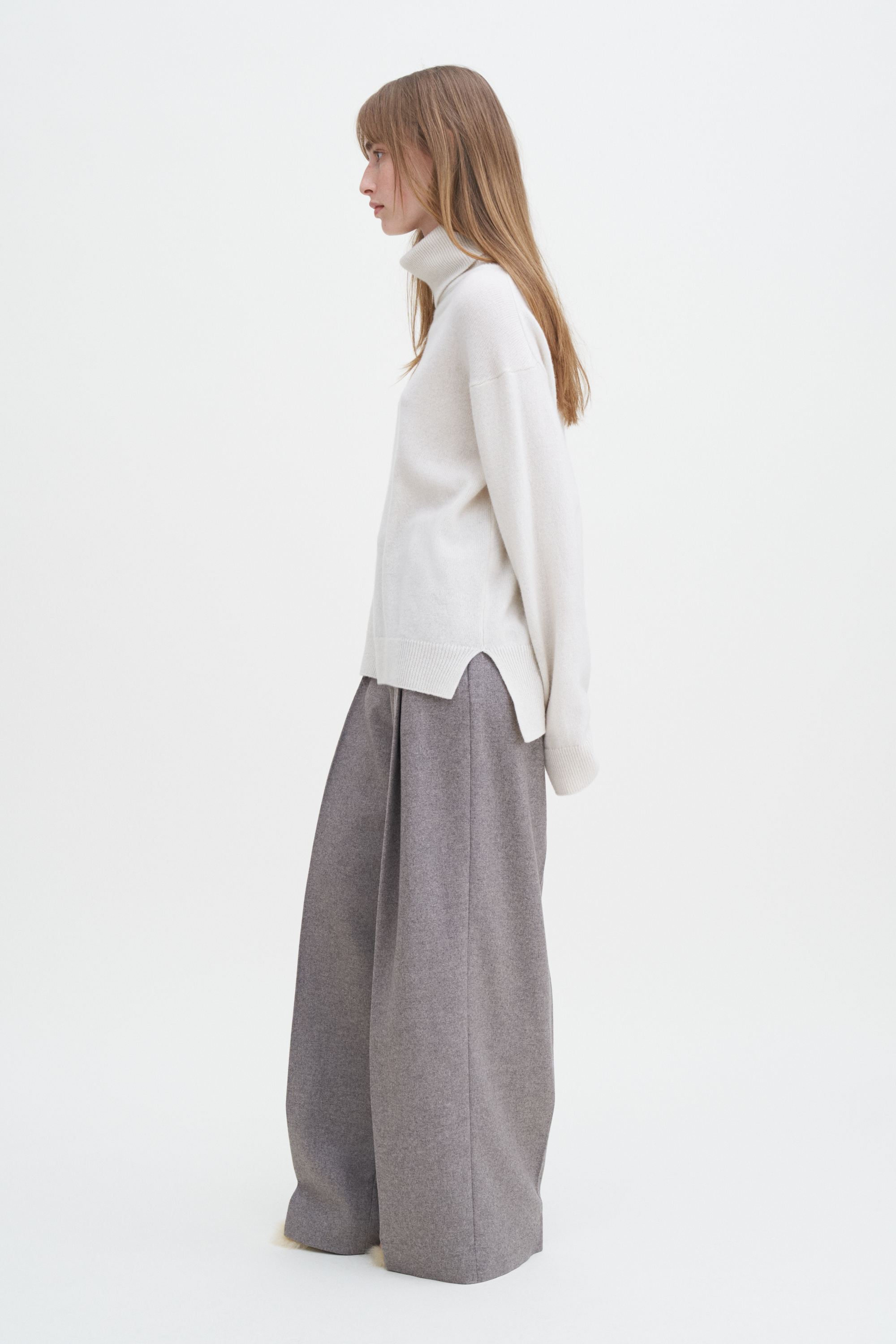 Filippa K Relaxed Roll-neck Jumper In White