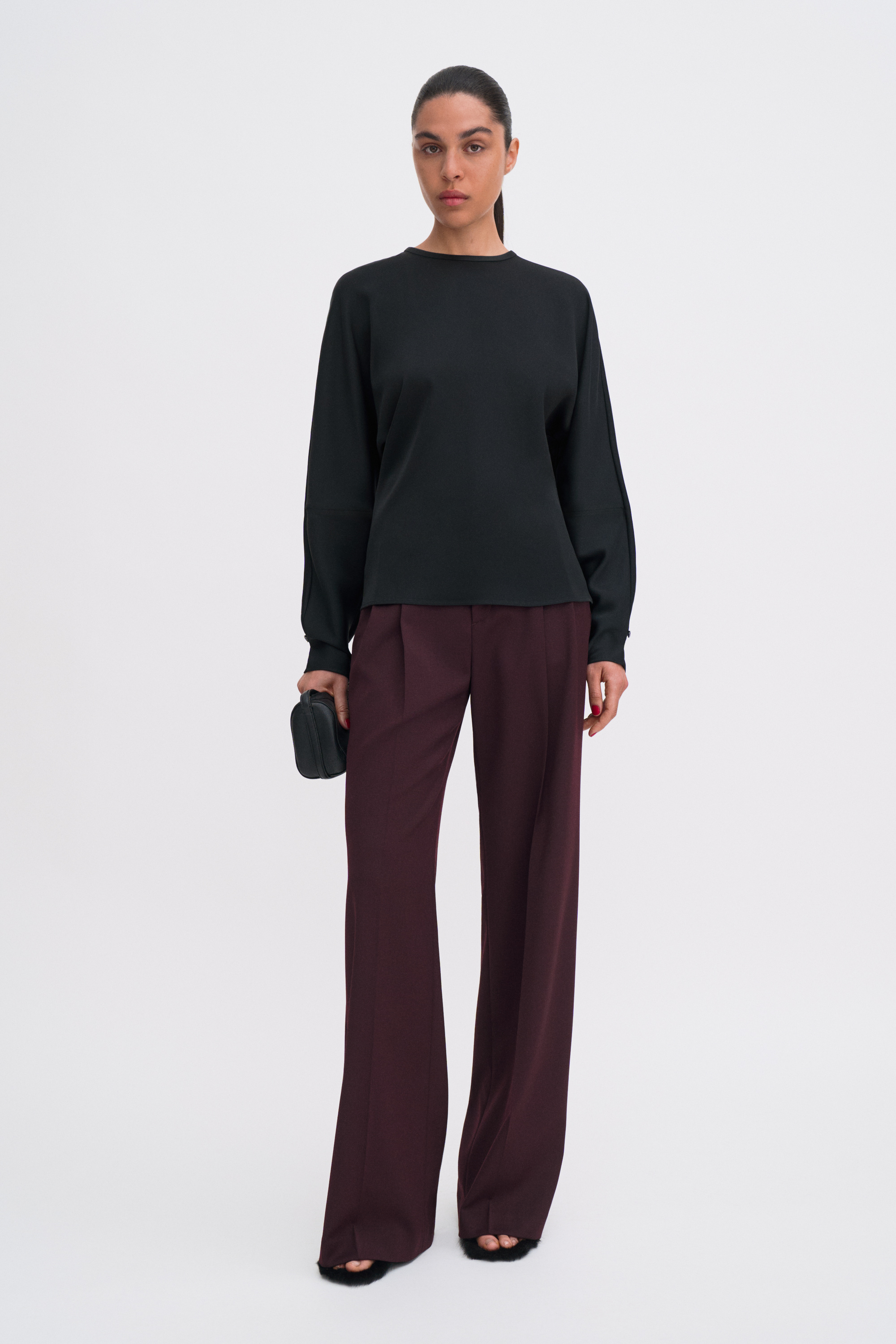 Filippa K Batwing Top In Black