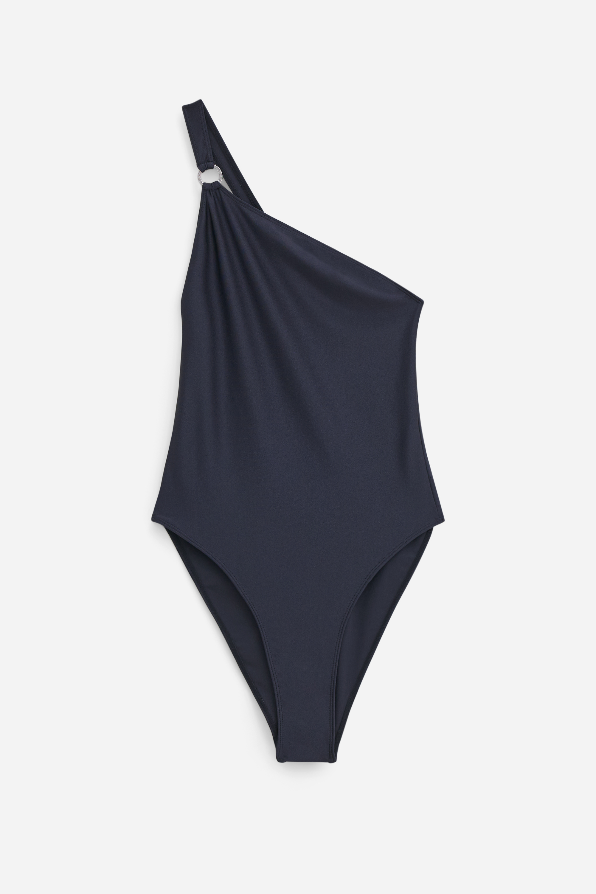 Shop Filippa K Asymmetric Shimmer Swimsuit In Black