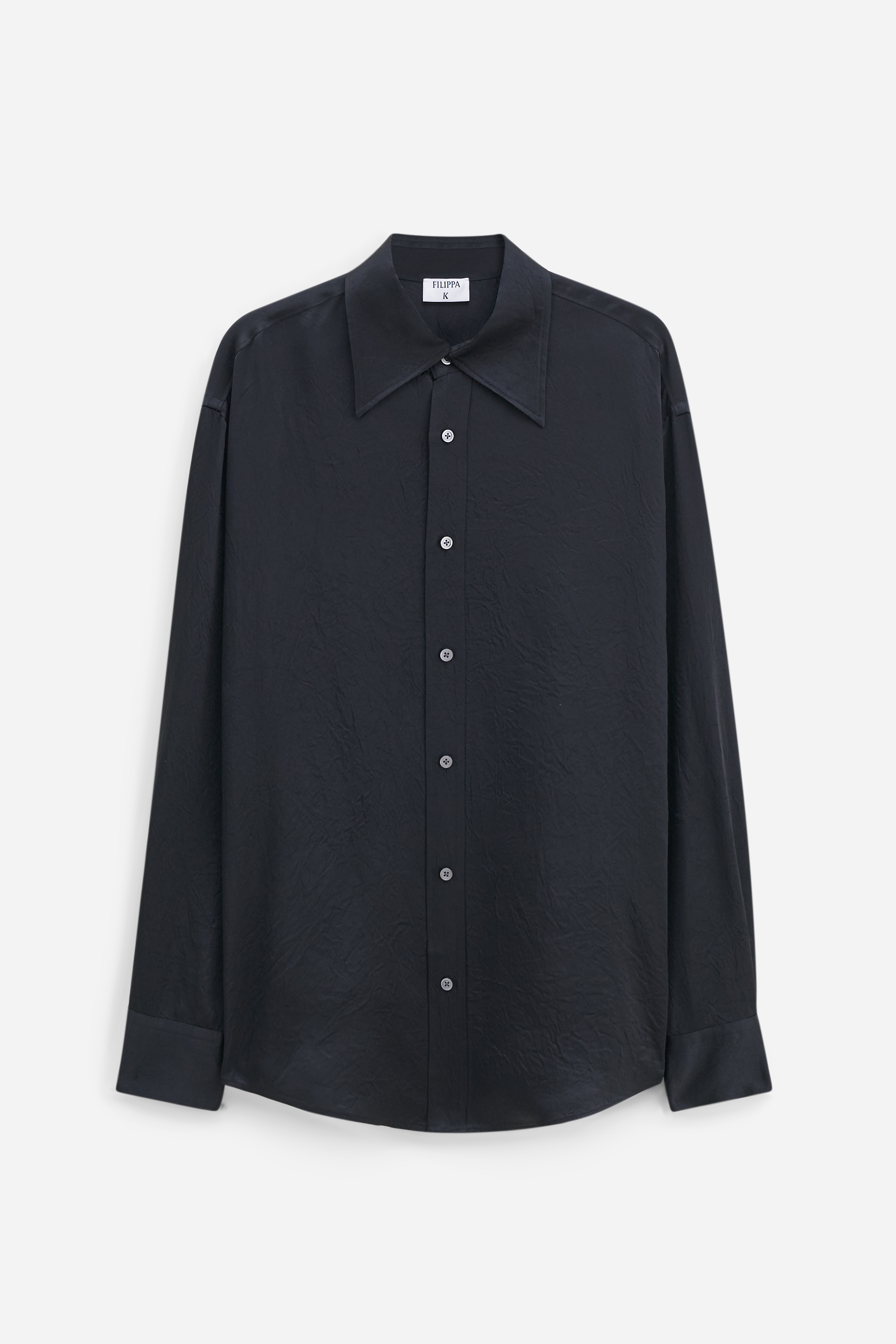 Filippa K Crinkle Shirt In Black