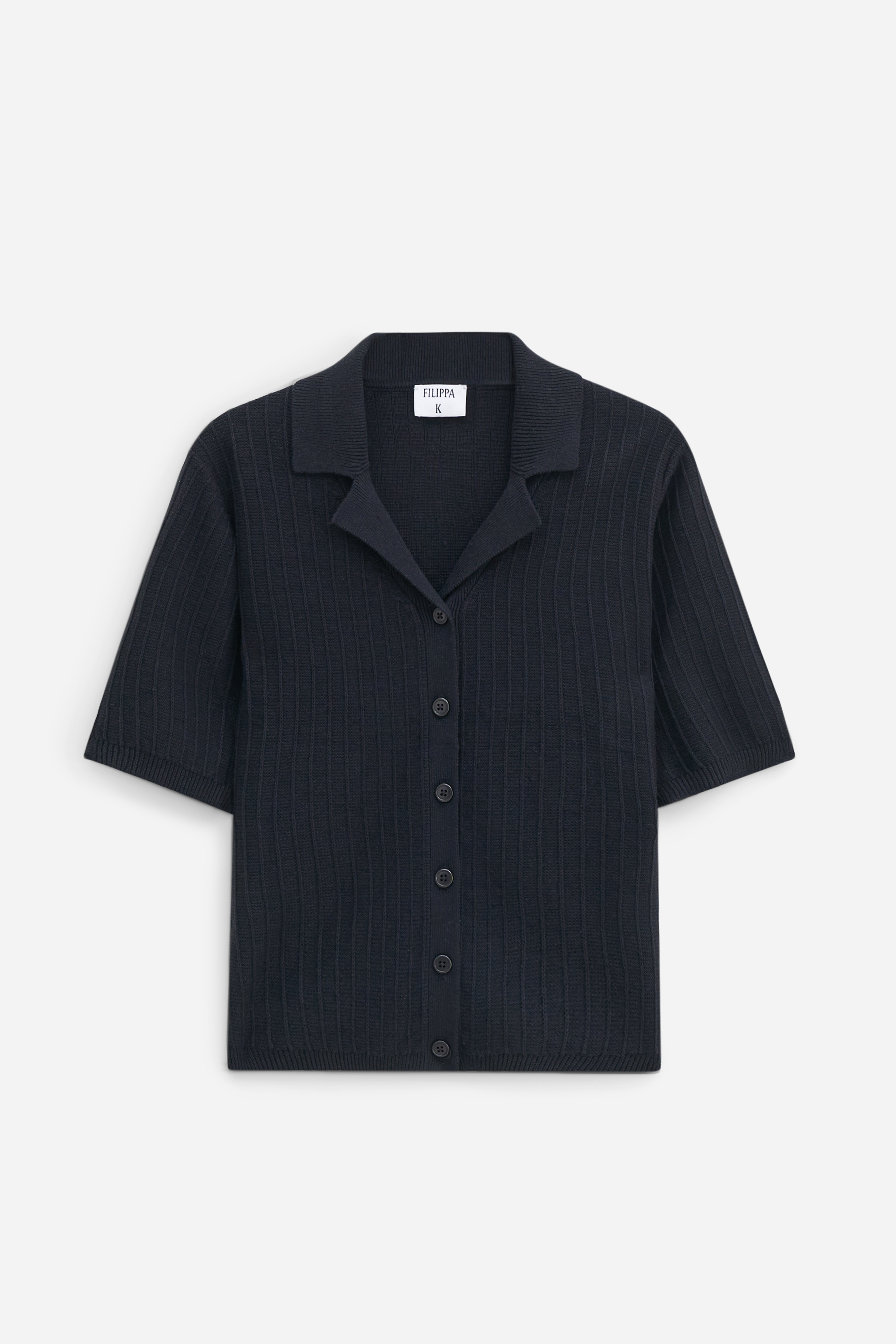 Filippa K Shortsleeve Collar Cardigan Clothing In Black
