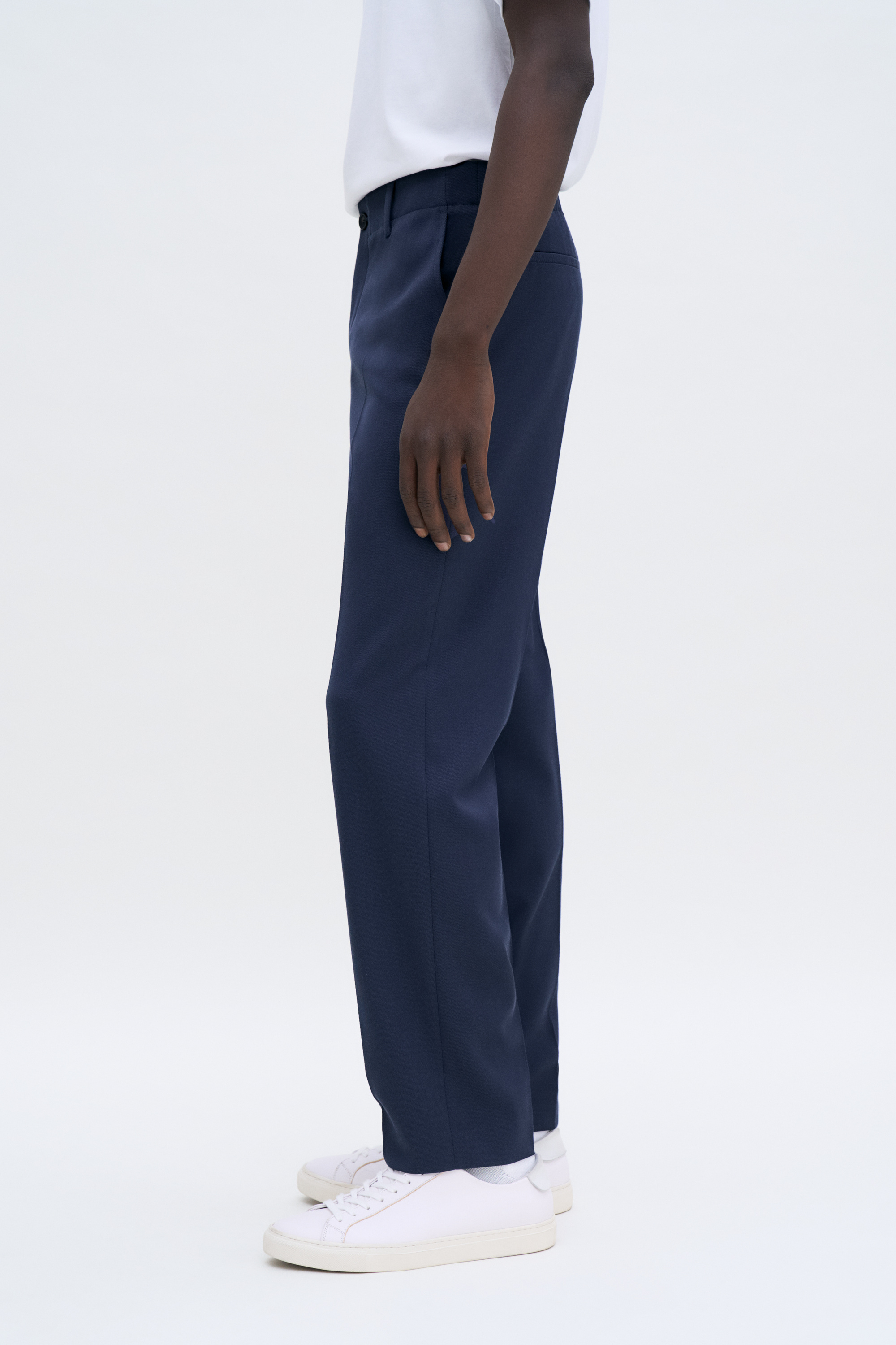 Filippa K Elastic Waist Tailored Trousers In Blue