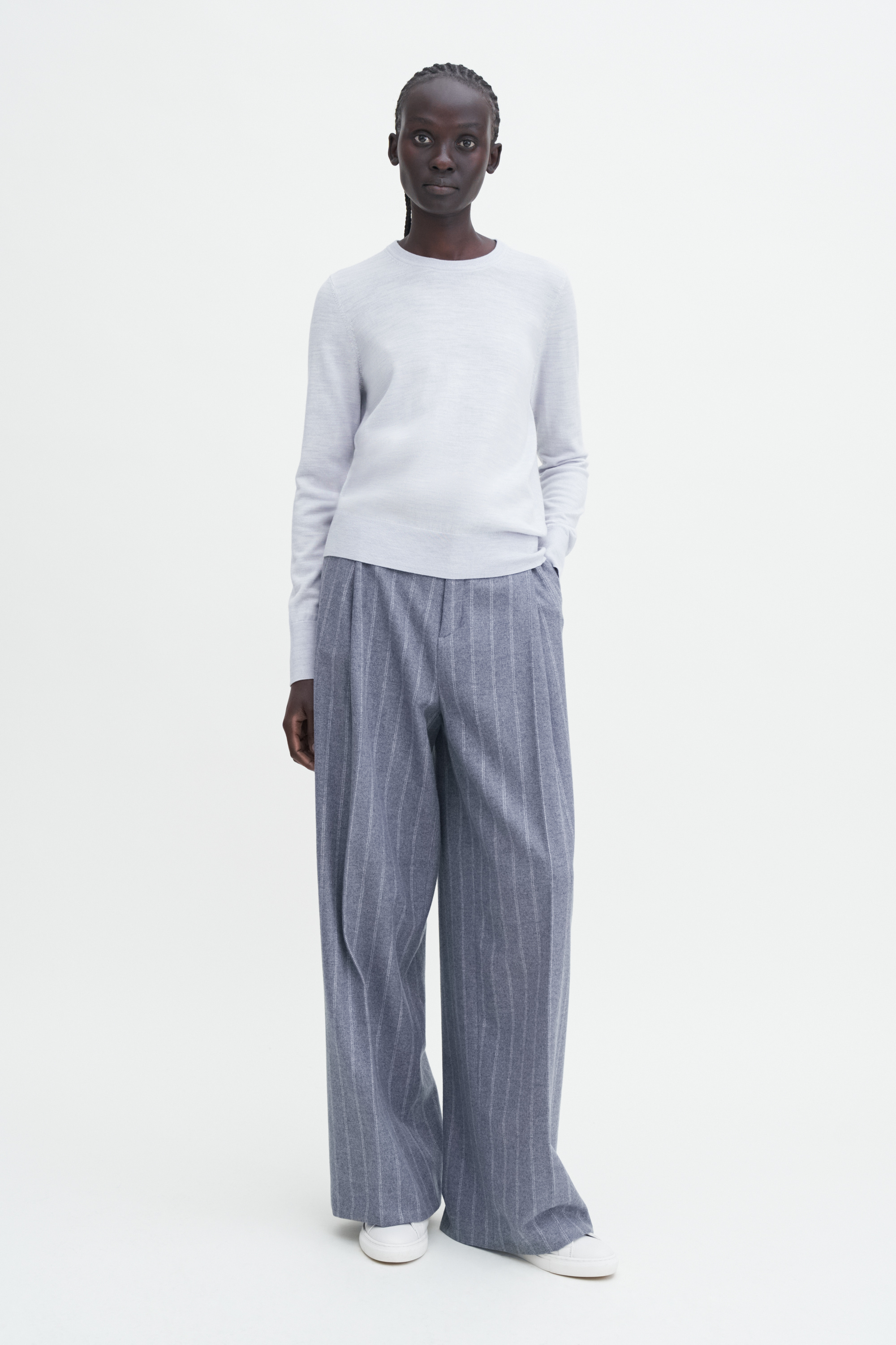 Shop Filippa K Merino R-neck Sweater In Blue