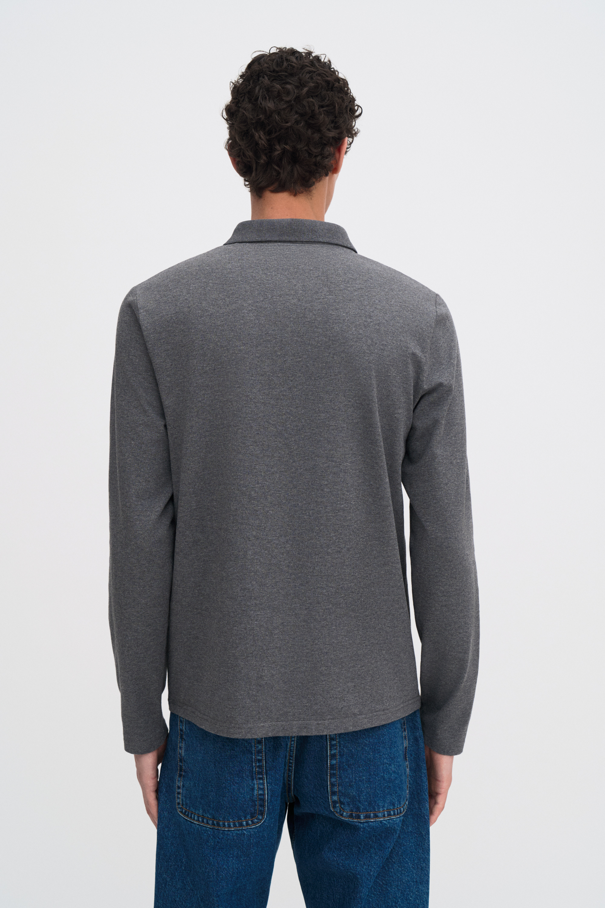 Filippa K Luke Stretch Polo Shirt In Gray