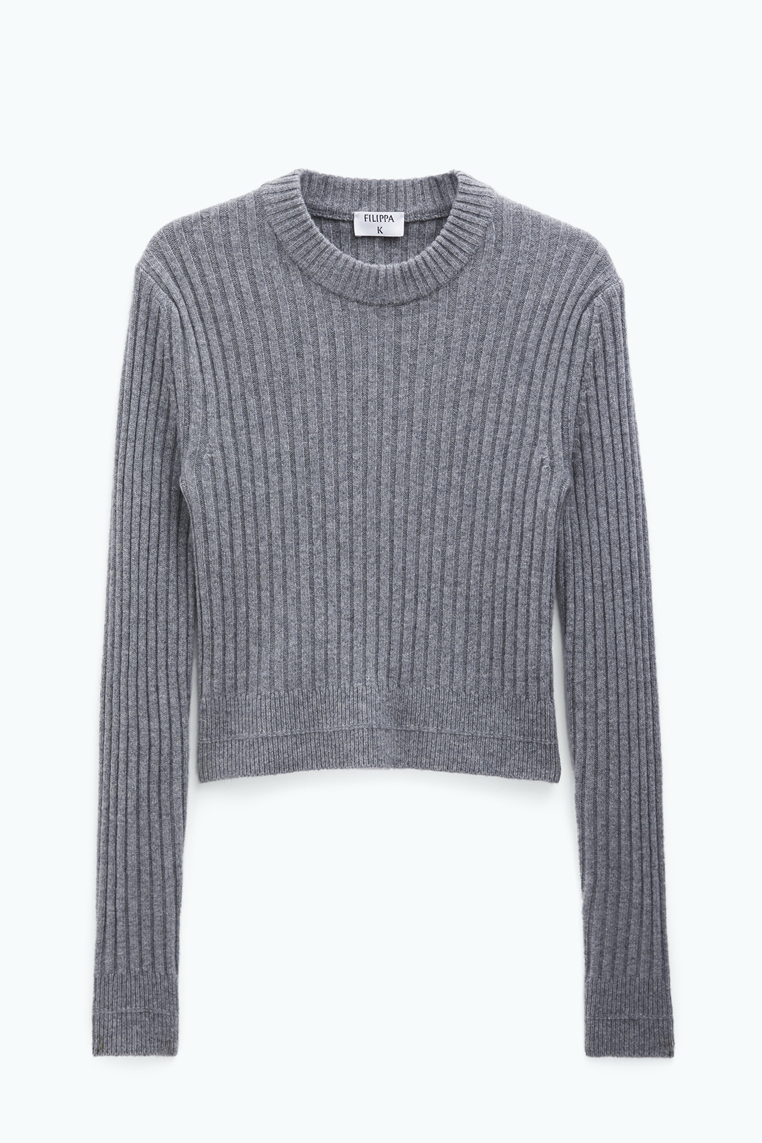 Shop Filippa K Wool Rib Sweater In Grey