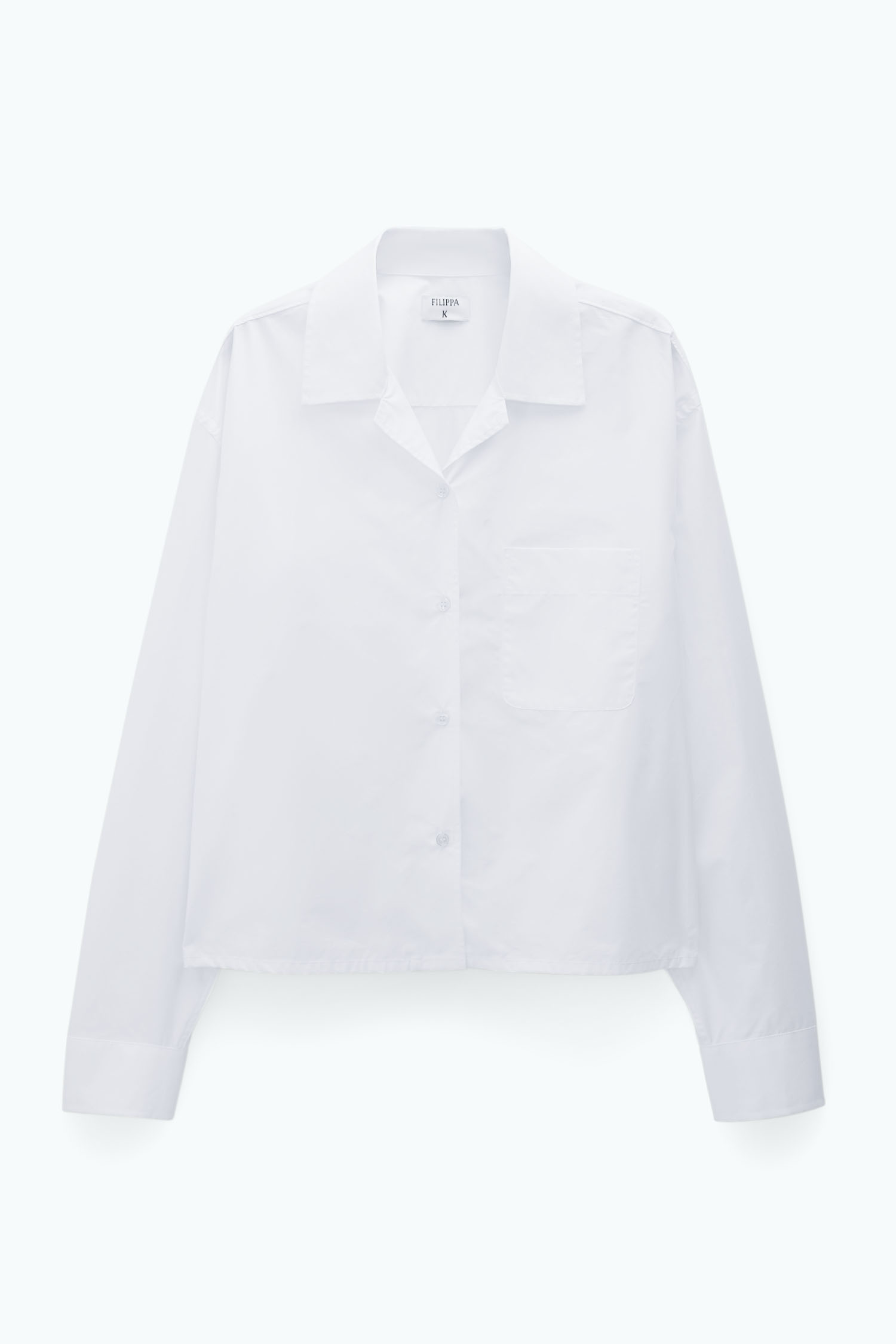 Shop Filippa K Cropped Poplin Shirt In White