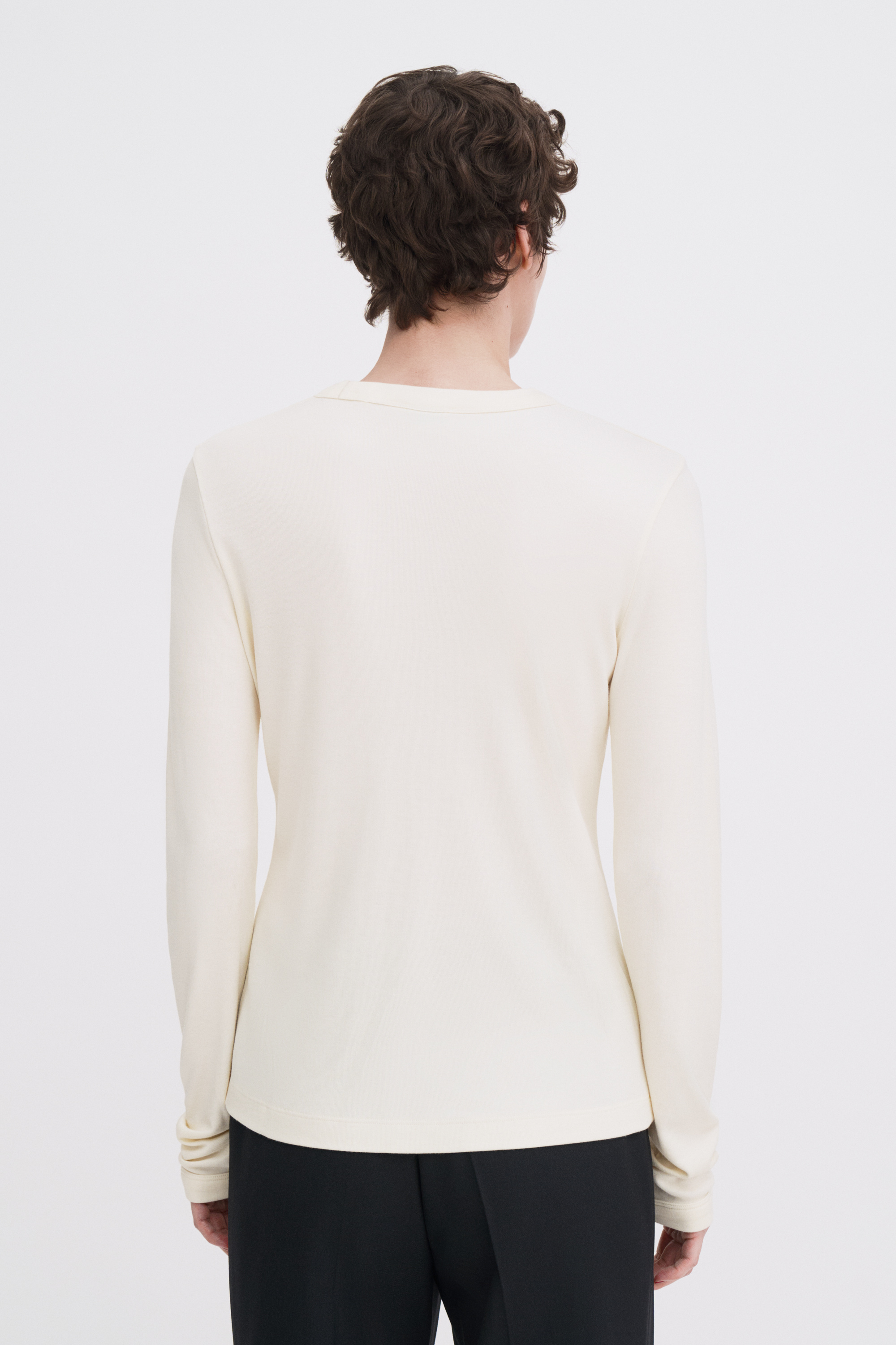 Filippa K Soft Ribbed Jersey Top In White