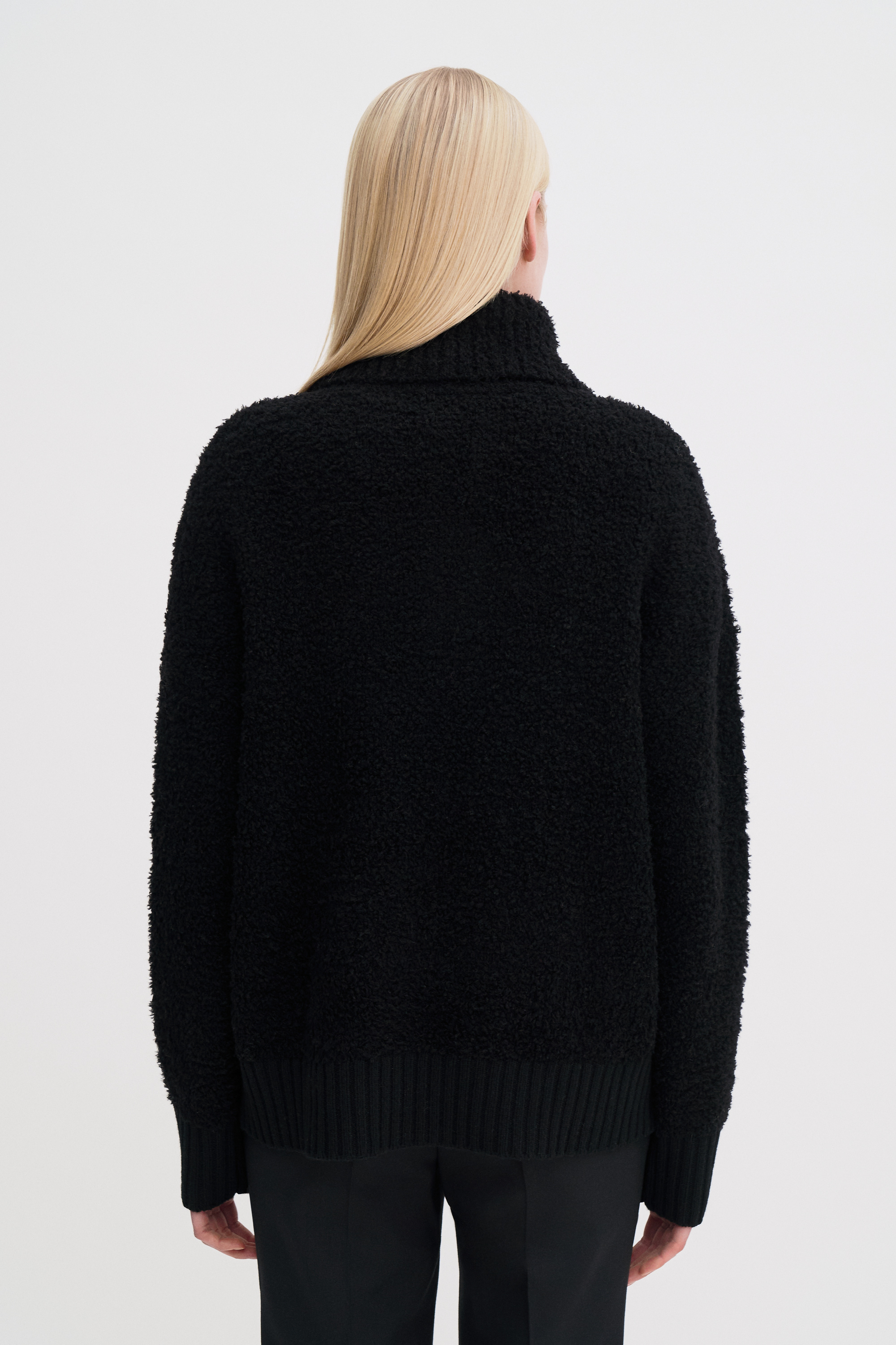 Filippa K Fluffy Half Zip Sweater In Black