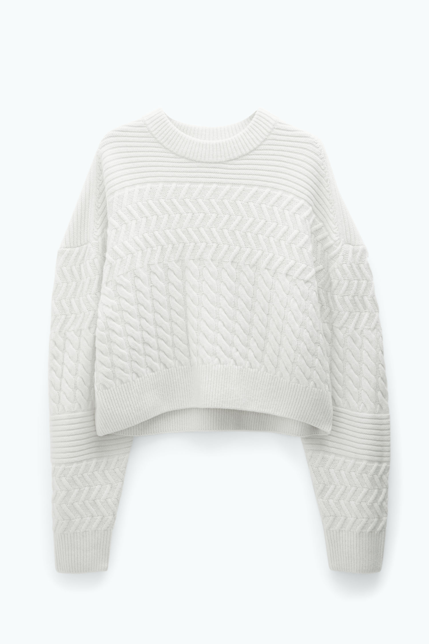 Shop Filippa K Boxy Braided Sweater In White