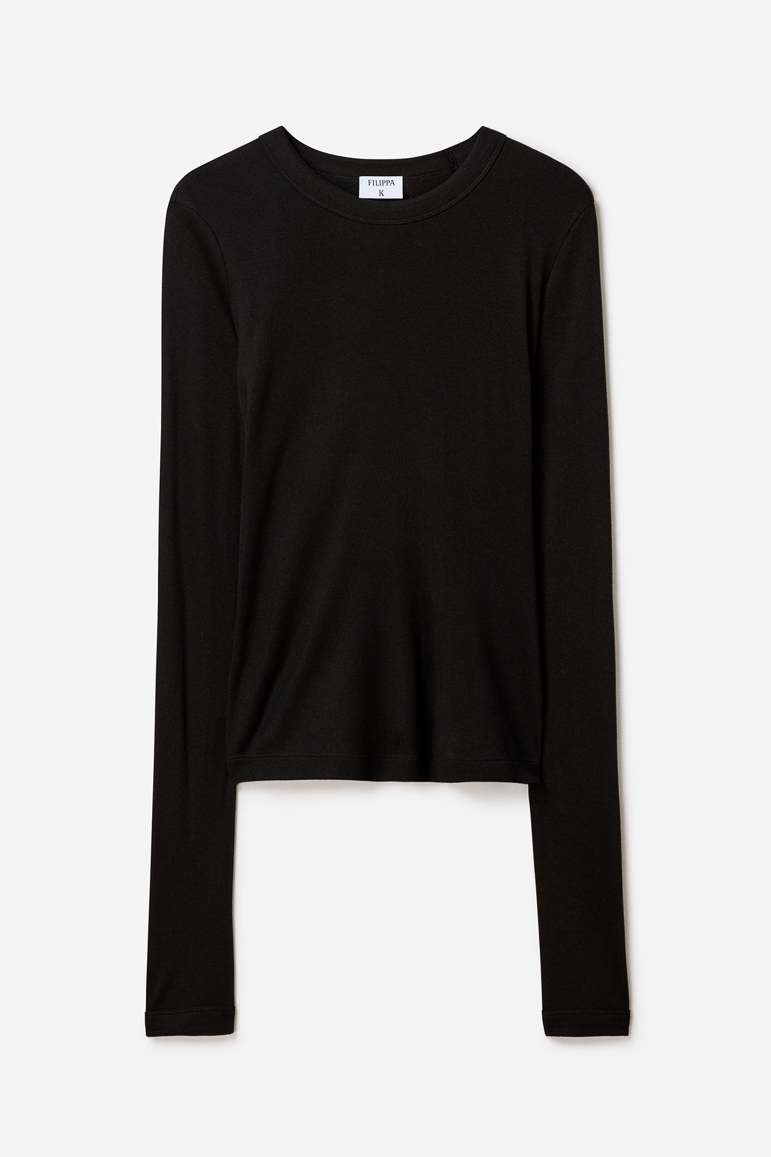 Filippa K Soft Ribbed Jersey Top In Black