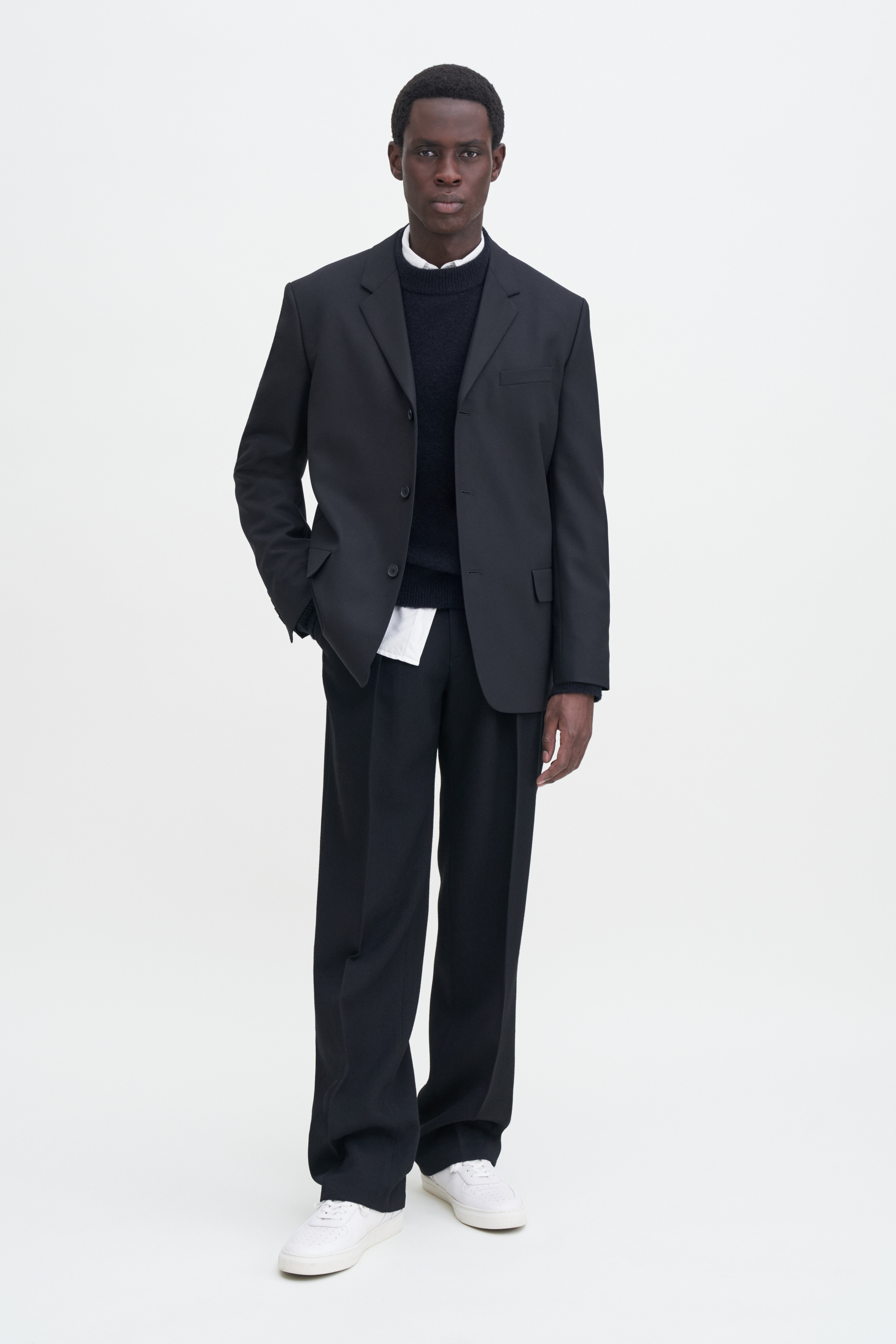 Filippa K Single Breasted Wool Blazer In Black