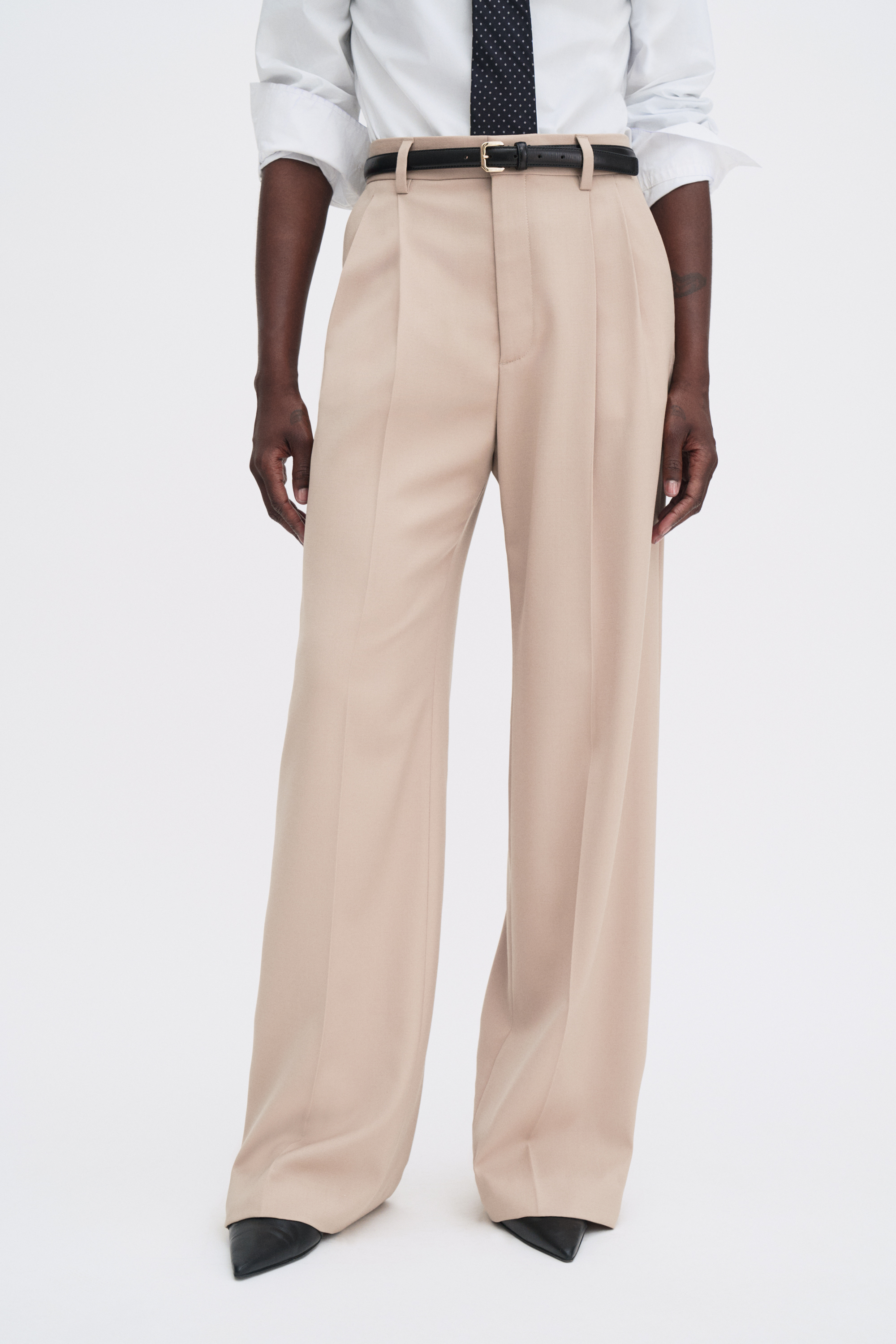 Filippa K Darcey Wool Trousers In Neutral