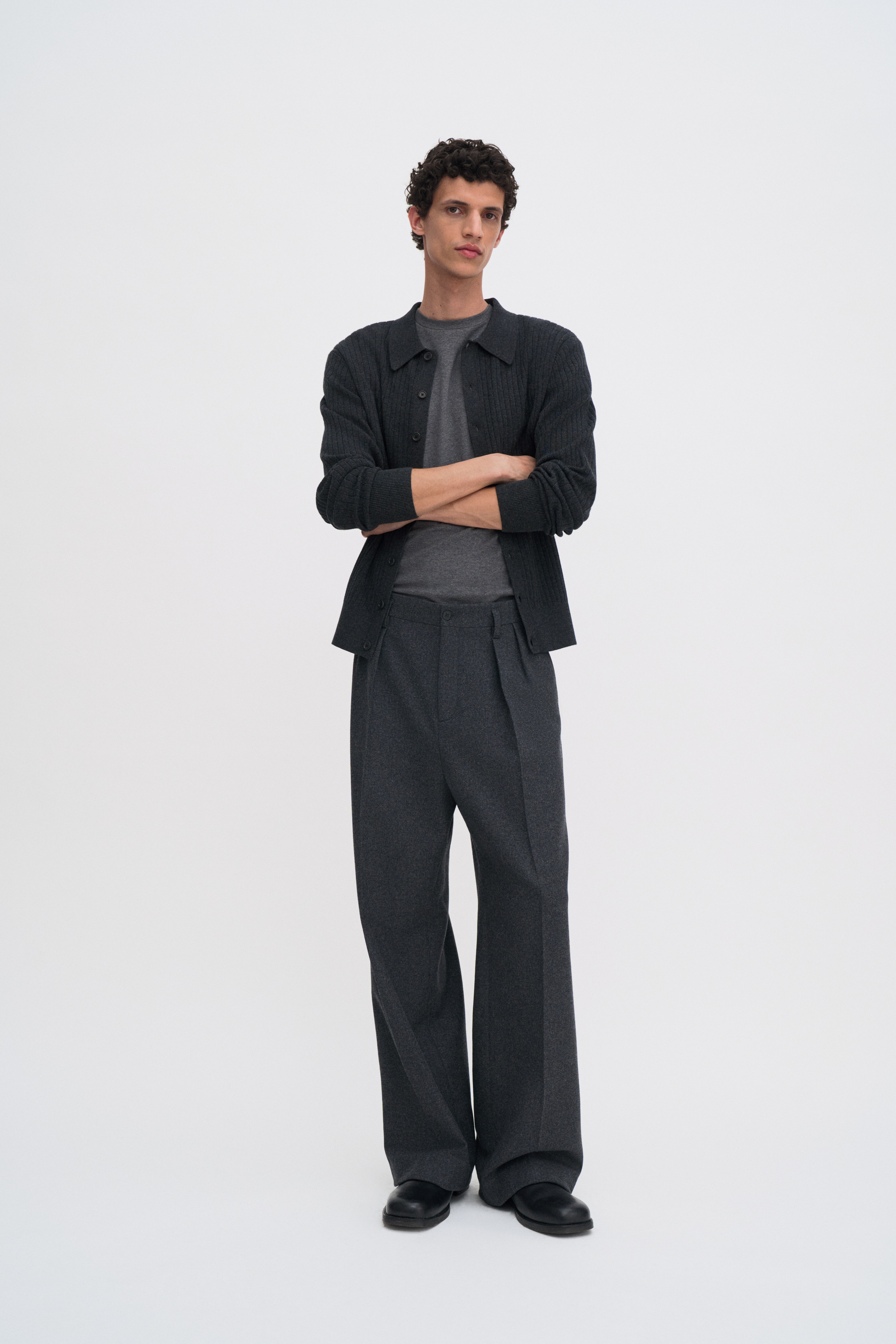 Filippa K Stretch Cotton Tee In Gray