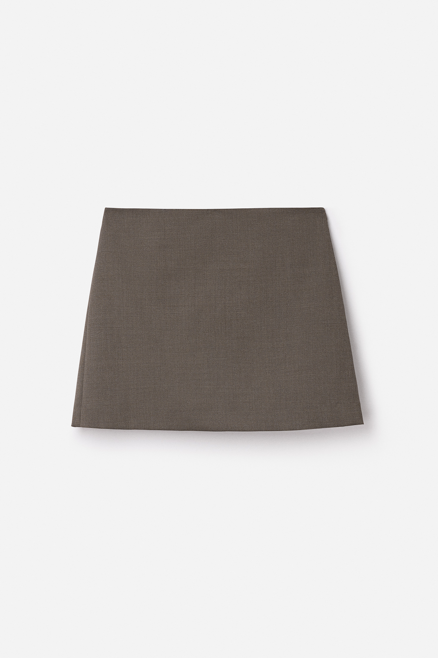 Filippa K Wool Mini Skirt In Brown