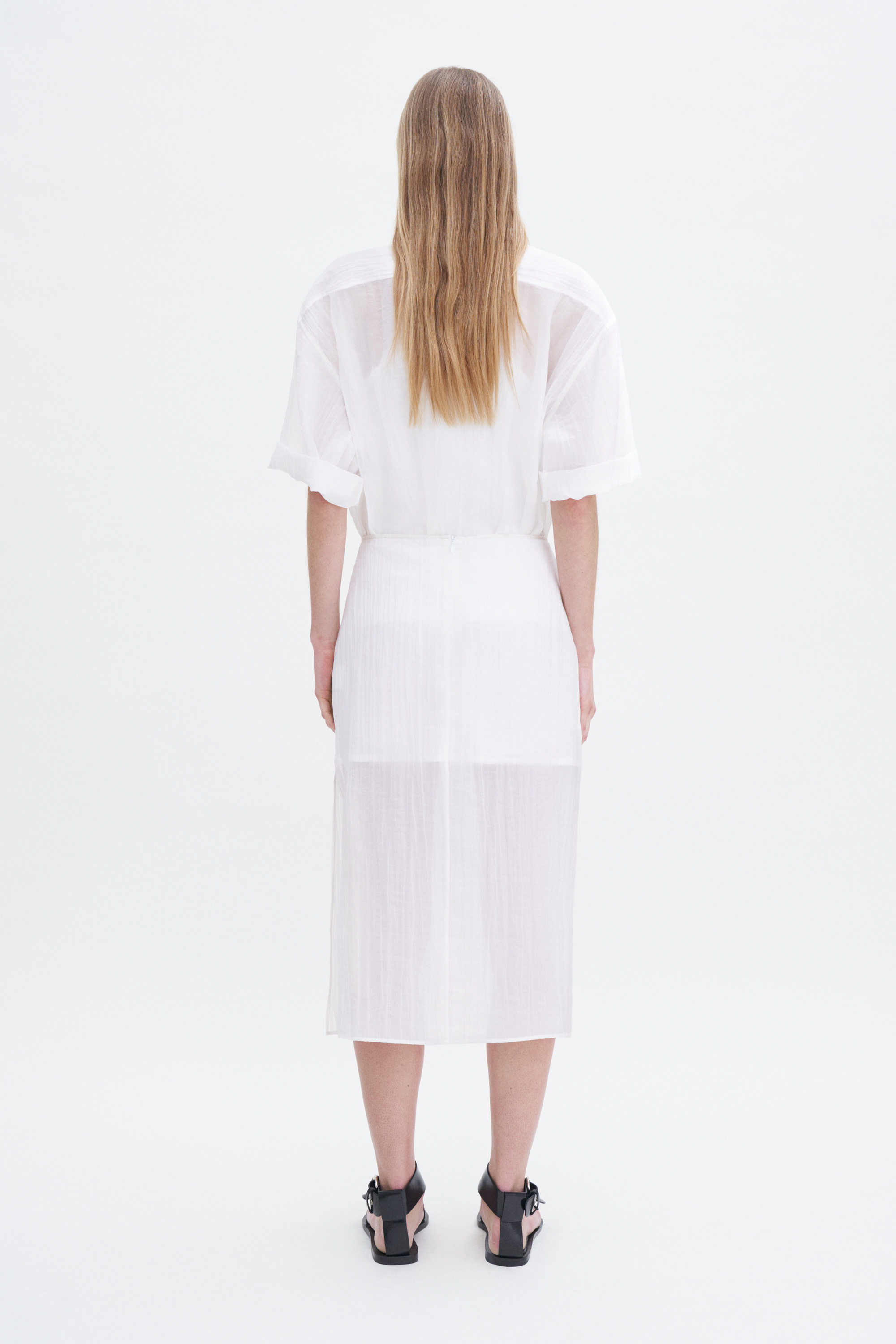 Filippa K Crinkle Skirt In White