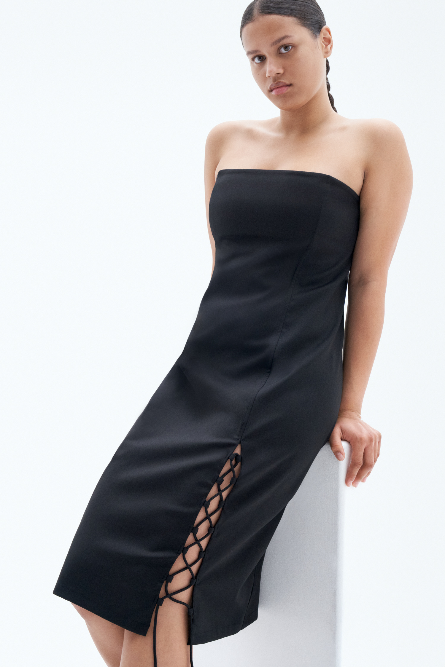 Shop Filippa K Tailored Tube Dress In Black