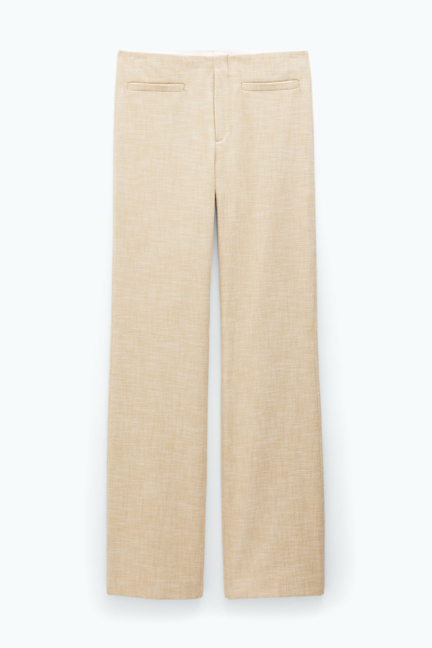 Shop Filippa K Straight Textured Trousers In Yellow