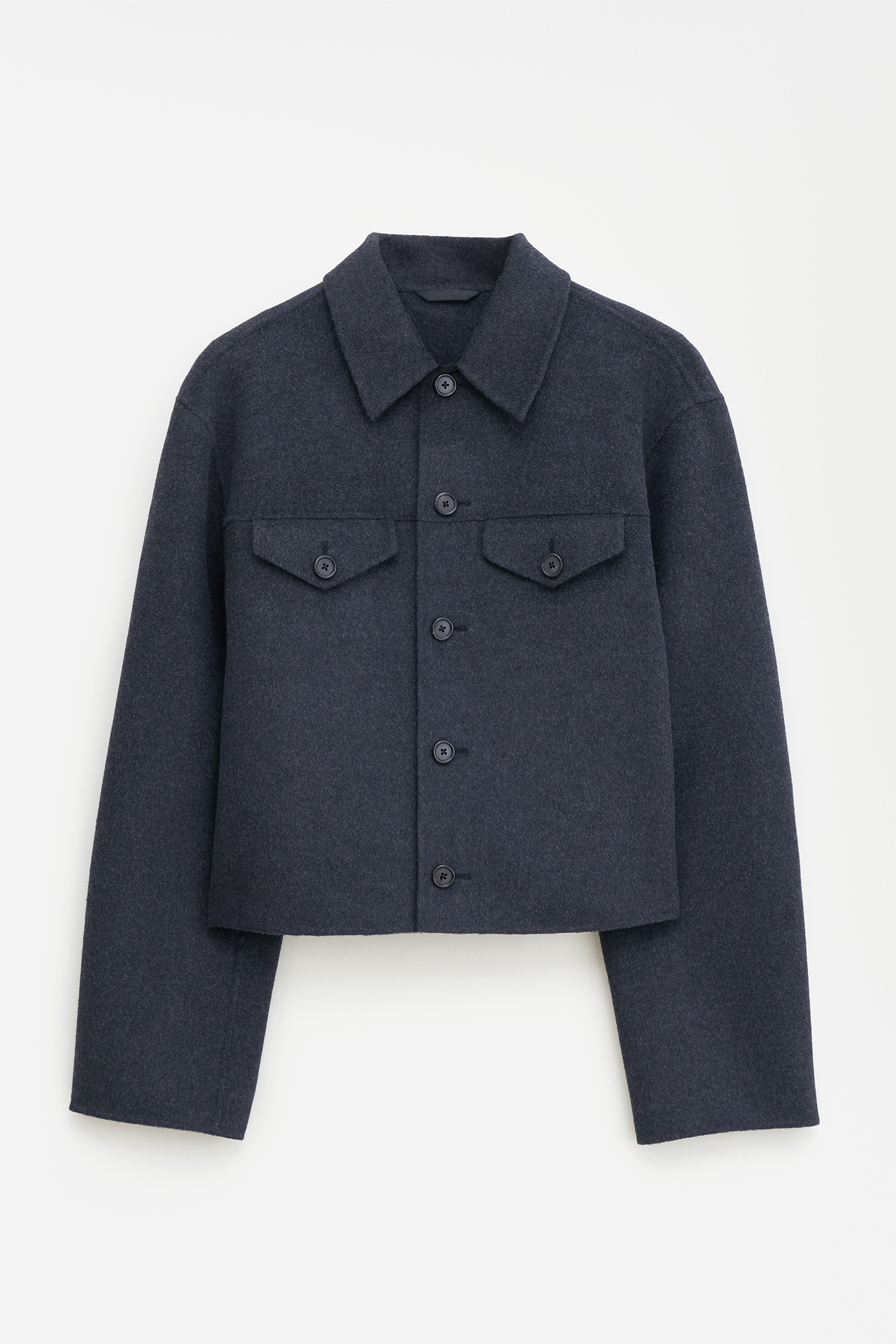Filippa K Short Wool Cashmere Jacket In Grey