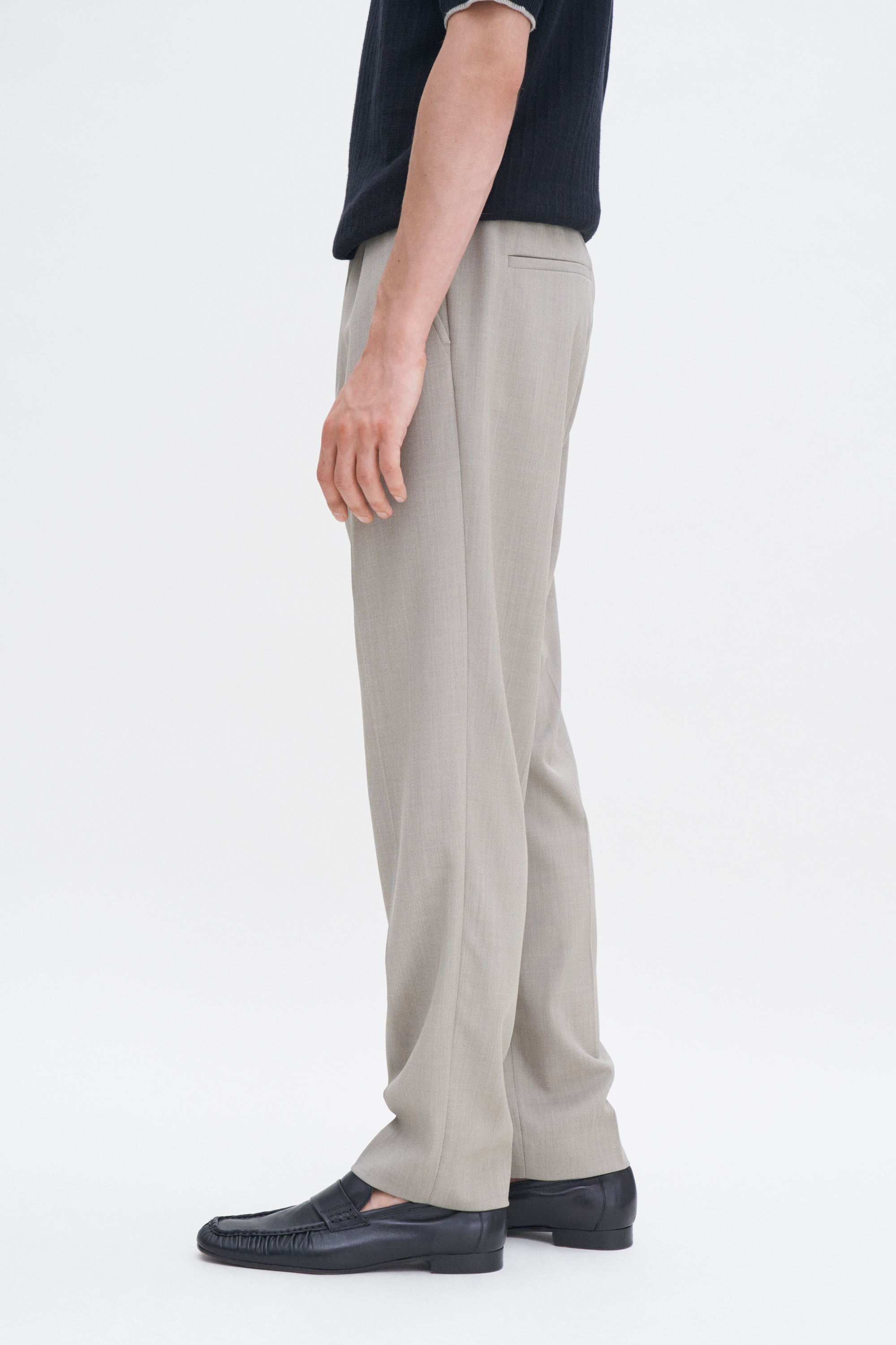 Filippa K Relaxed Wool Trousers In Beige