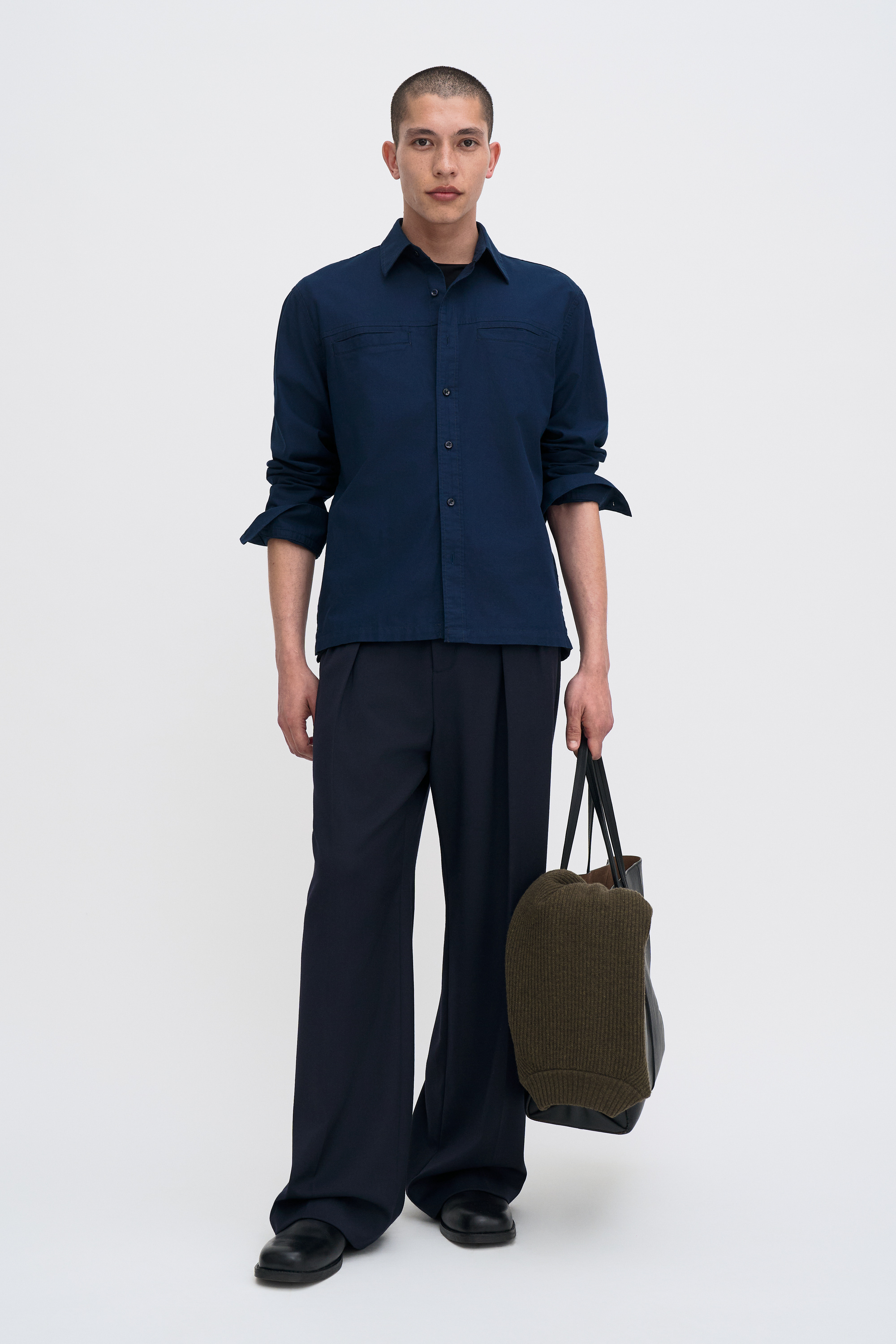 Filippa K Welt Pocket Shirt In Blue